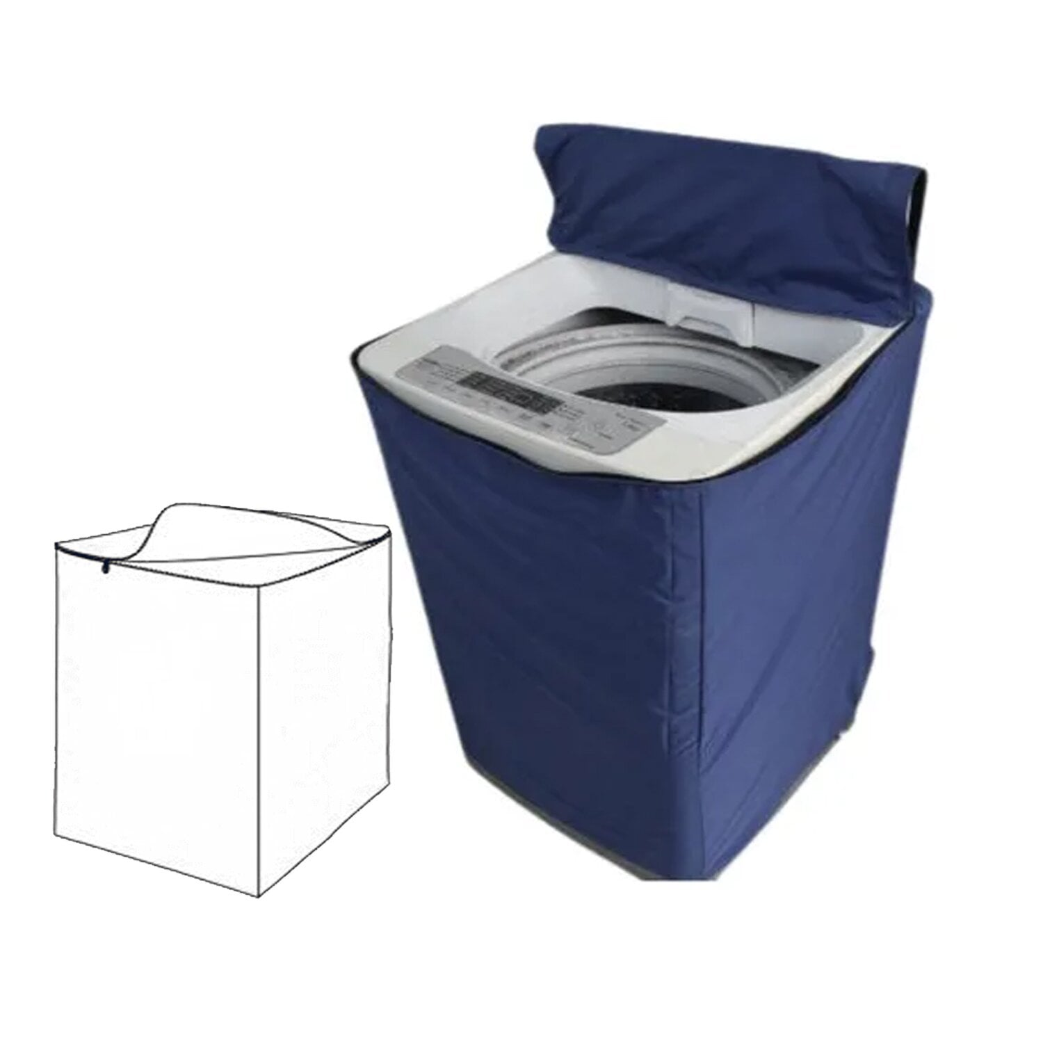 FUNDA PARA LAVADORA 16-22 KG IMPERMEABLE ALEATORIO F1622 - 2