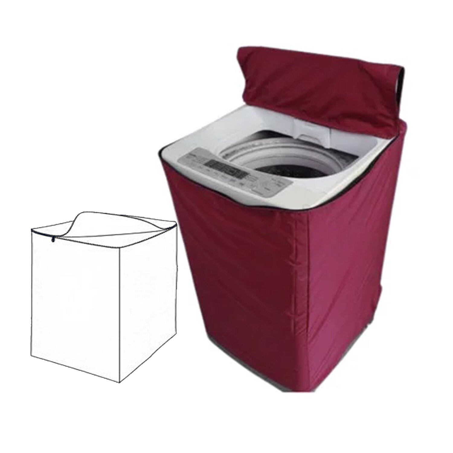 FUNDA PARA LAVADORA 16-22 KG IMPERMEABLE ALEATORIO F1622 - 5