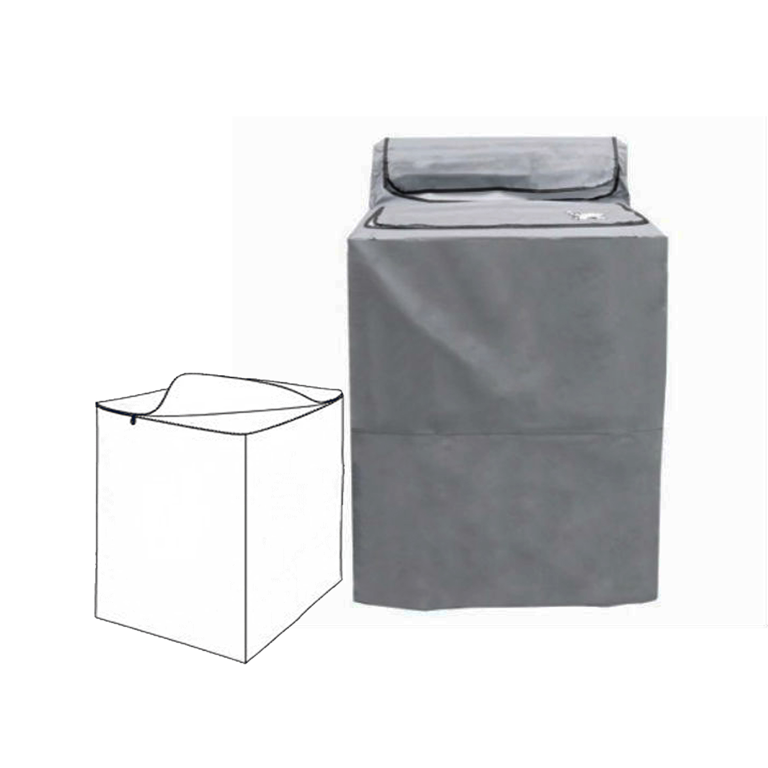 FUNDA PARA LAVADORA 16-22 KG IMPERMEABLE ALEATORIO F1622 - 6