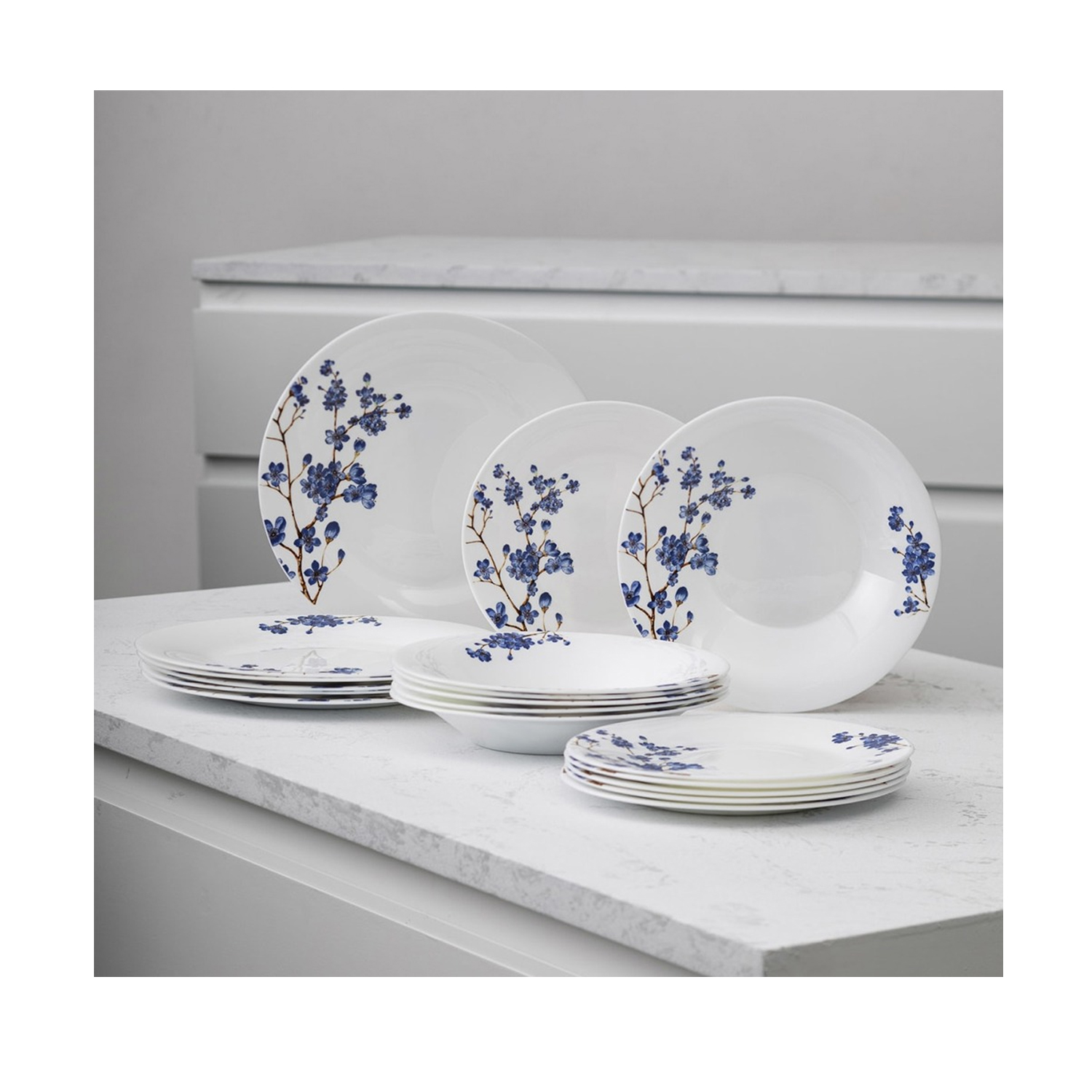 SET DE 18 PLATOS ECOVIDRIO AZULEA BEHOME 12464671 - 4