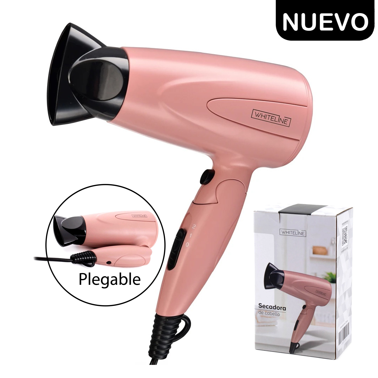 SECADORA DE CABELLO WHITELINE ORO ROSA - 1