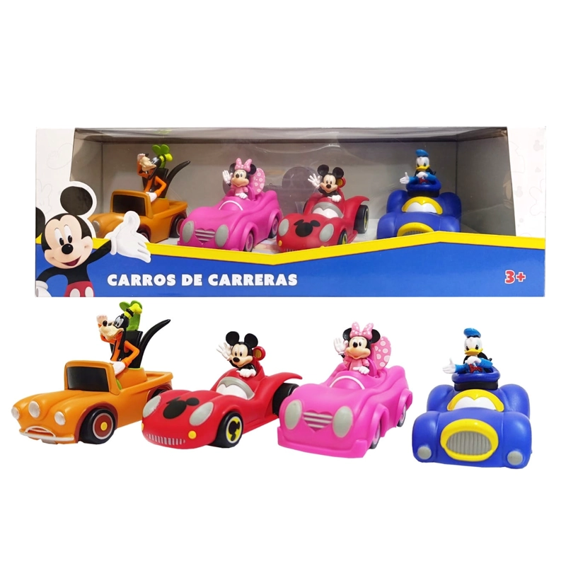 JUGUETE SET DE VEHÍCULOS MICKEY MOUSE Y SUS AMIGOS 4PCS - 1