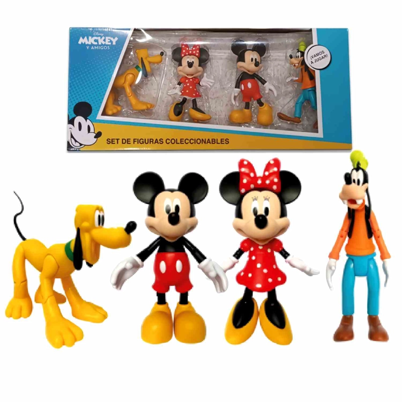 SET DE FIGURAS ARTICULABLES MICKEY MOUSE Y SUS AMIGOS 4PCS - 1