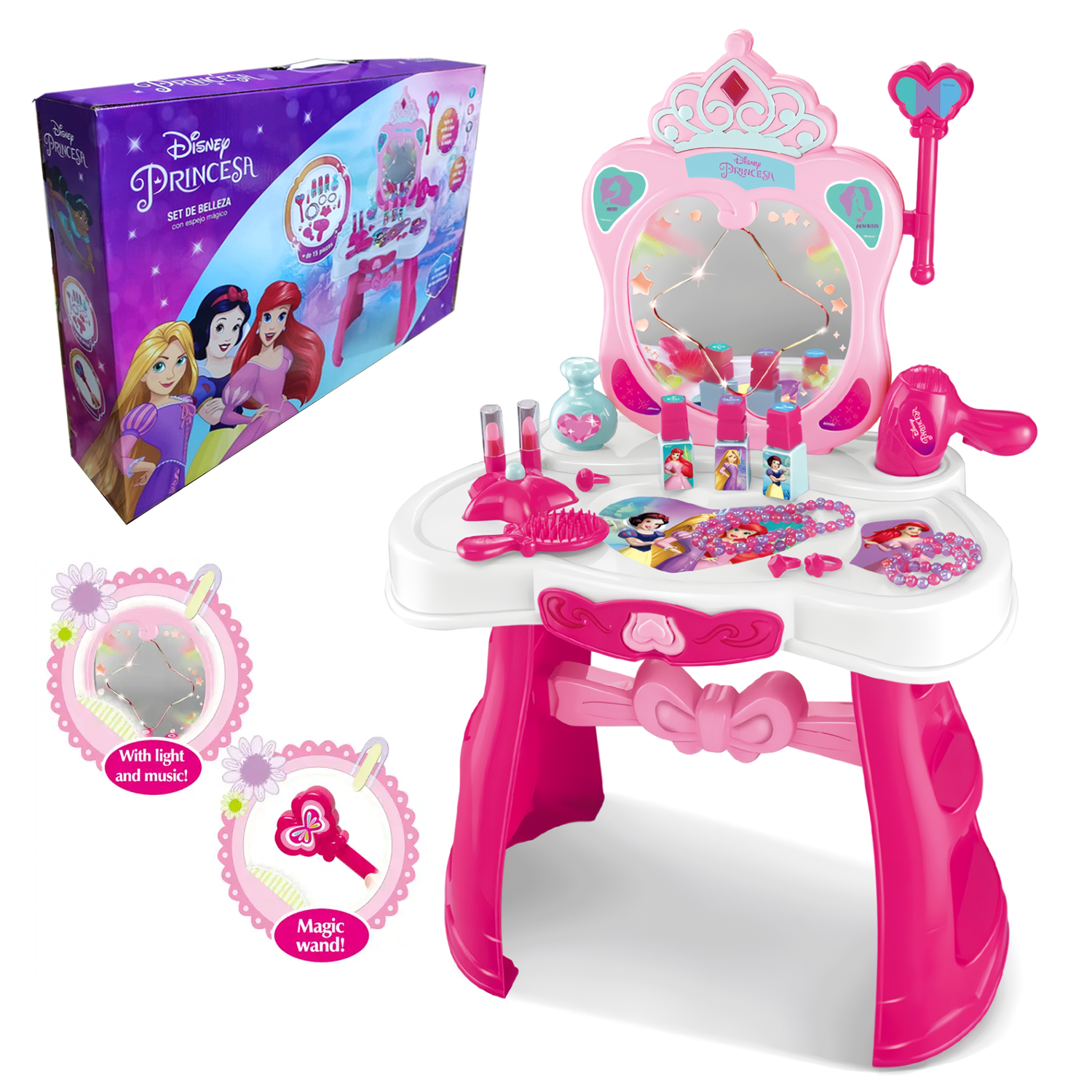 SET DE BELLEZA DISNEY PRINCESAS MUSICAL LUCES Y A SENSOR PRIM-T1 - 1