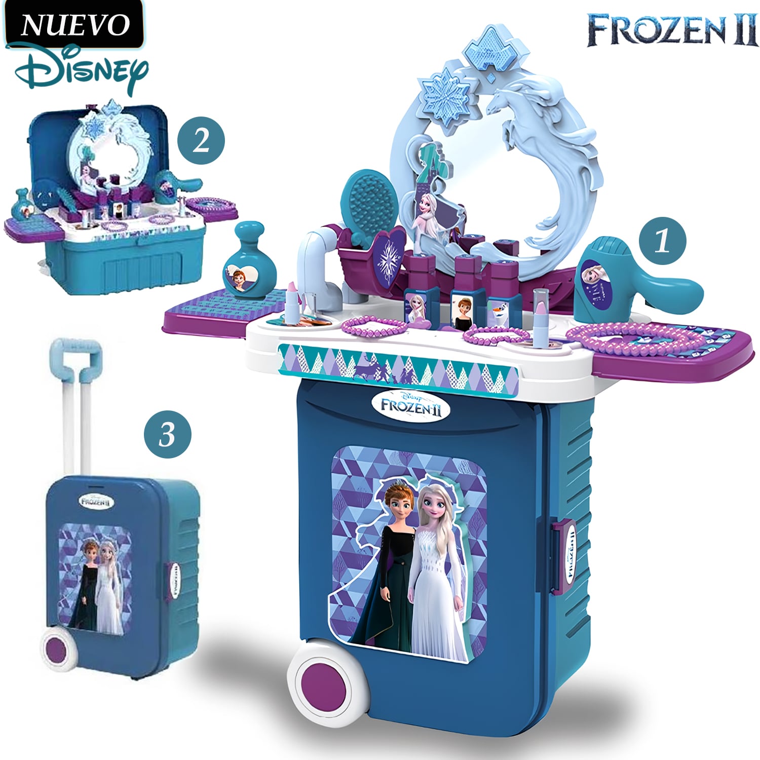 JUGUETE SET DE BELLEZA Y MALETA 3 EN 1 FROZEN II EODS008-953M - 1