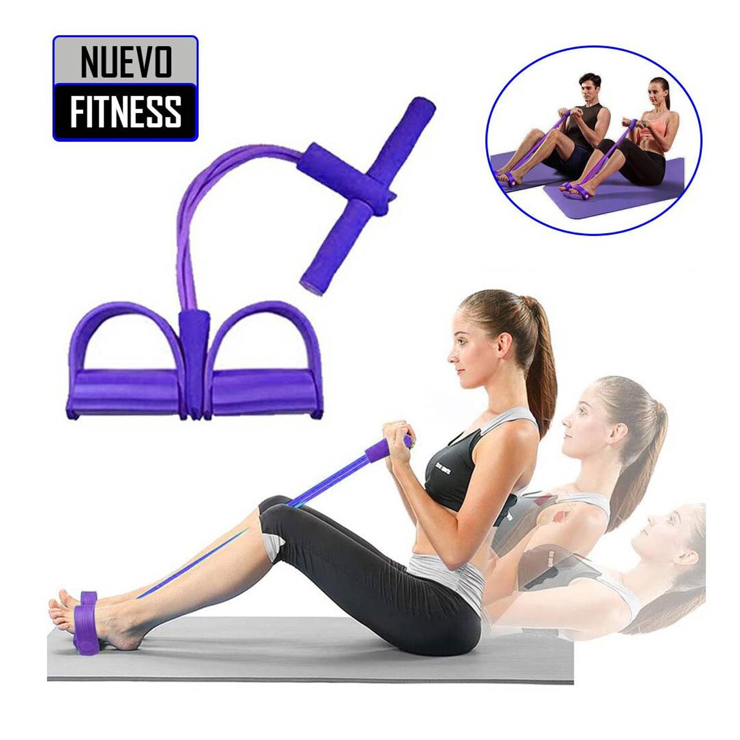 LIGAS ELÁSTICAS TONIFICA BRAZOS Y PIERNAS MORADO - 1