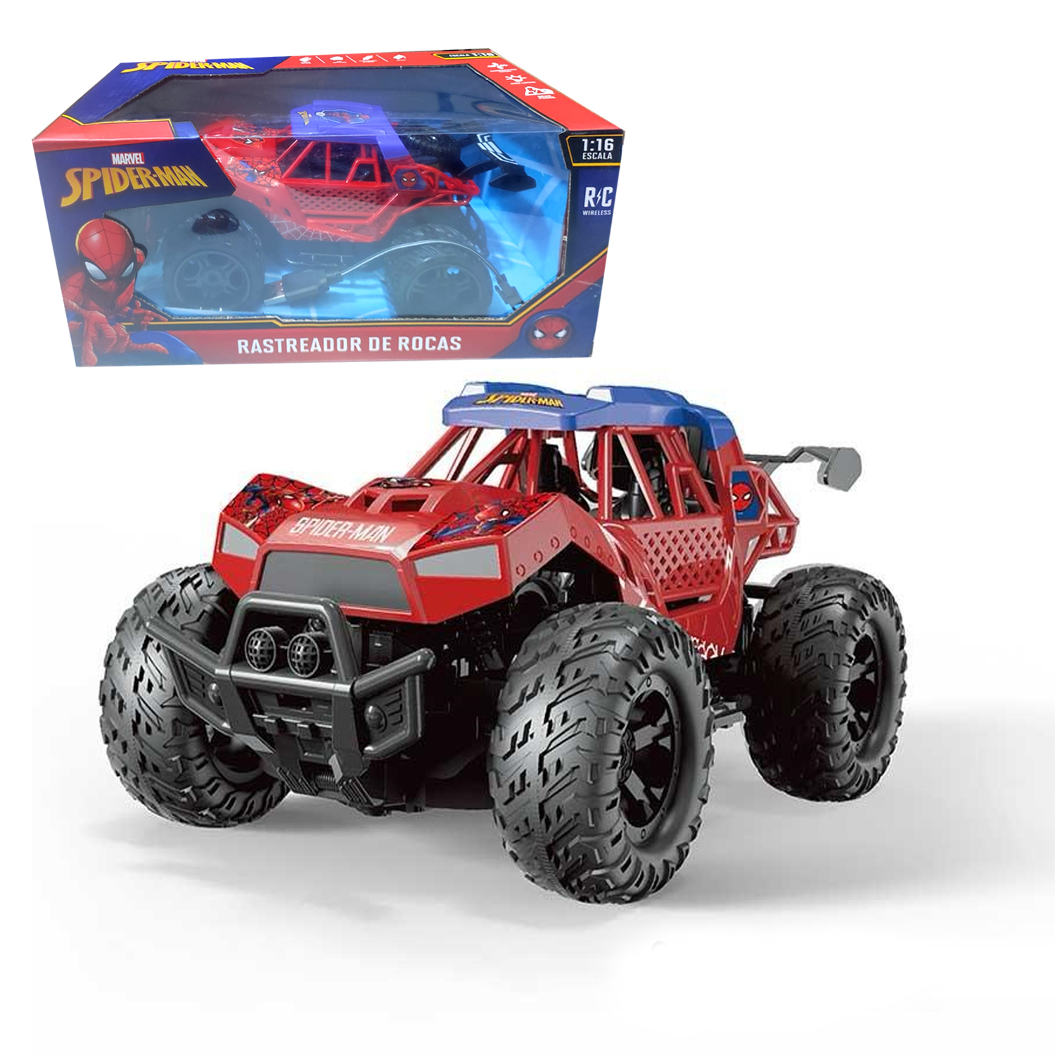 JUGUETE CARRO RASTREADOR DE ROCAS SPIDER-MAN CON CONTROL  SBY162-1A - 2