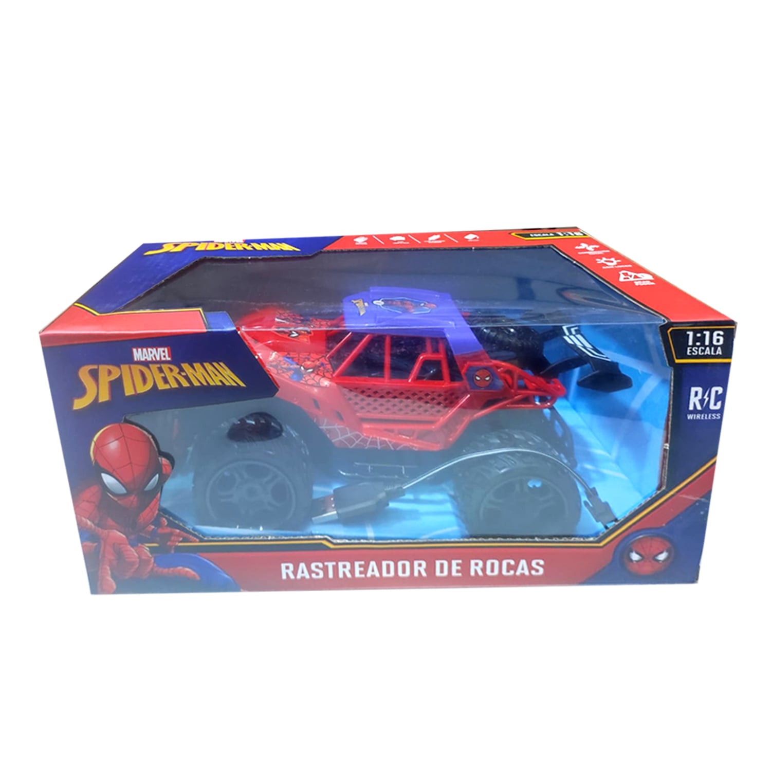 JUGUETE CARRO RASTREADOR DE ROCAS SPIDER-MAN CON CONTROL  SBY162-1A - 3
