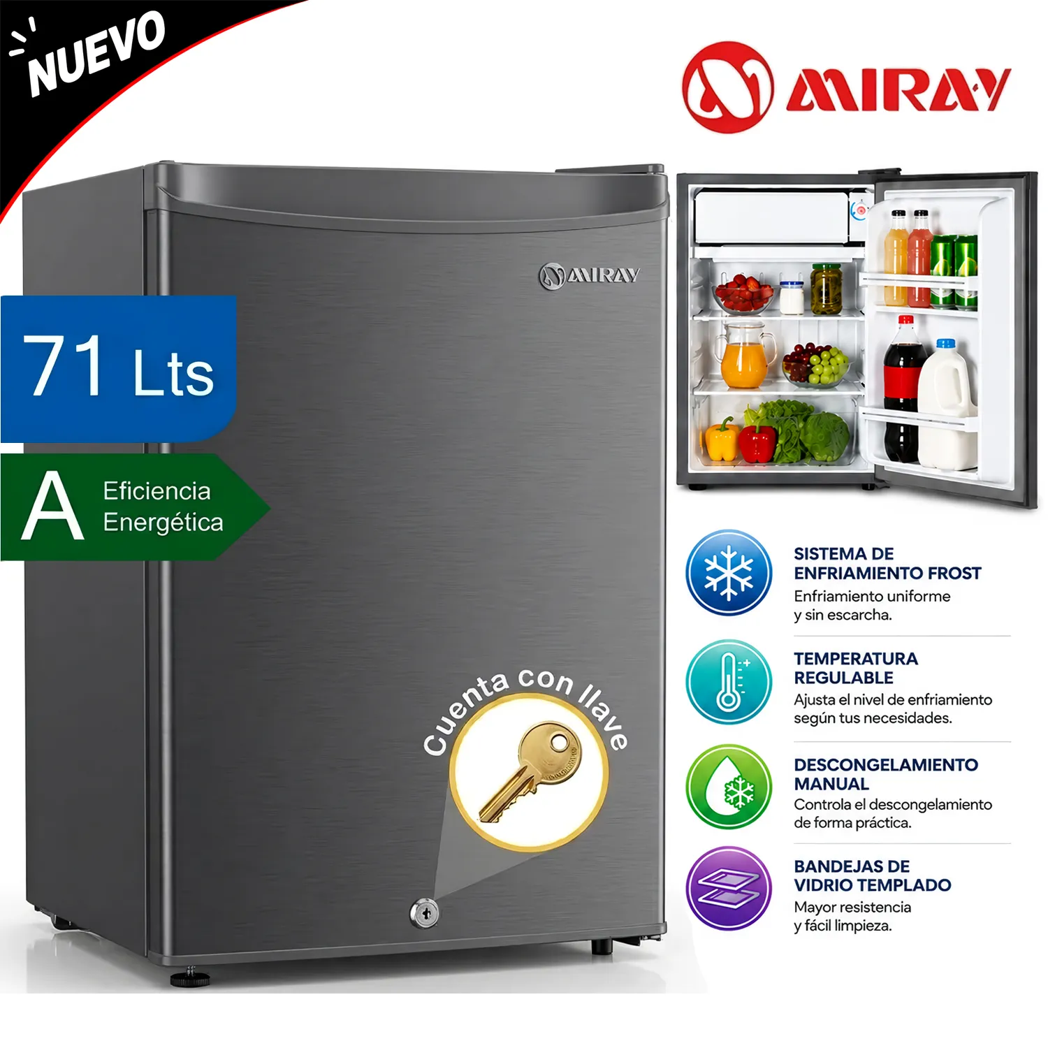 FRIGOBAR MIRAY RM-75X FROST 71L - 1