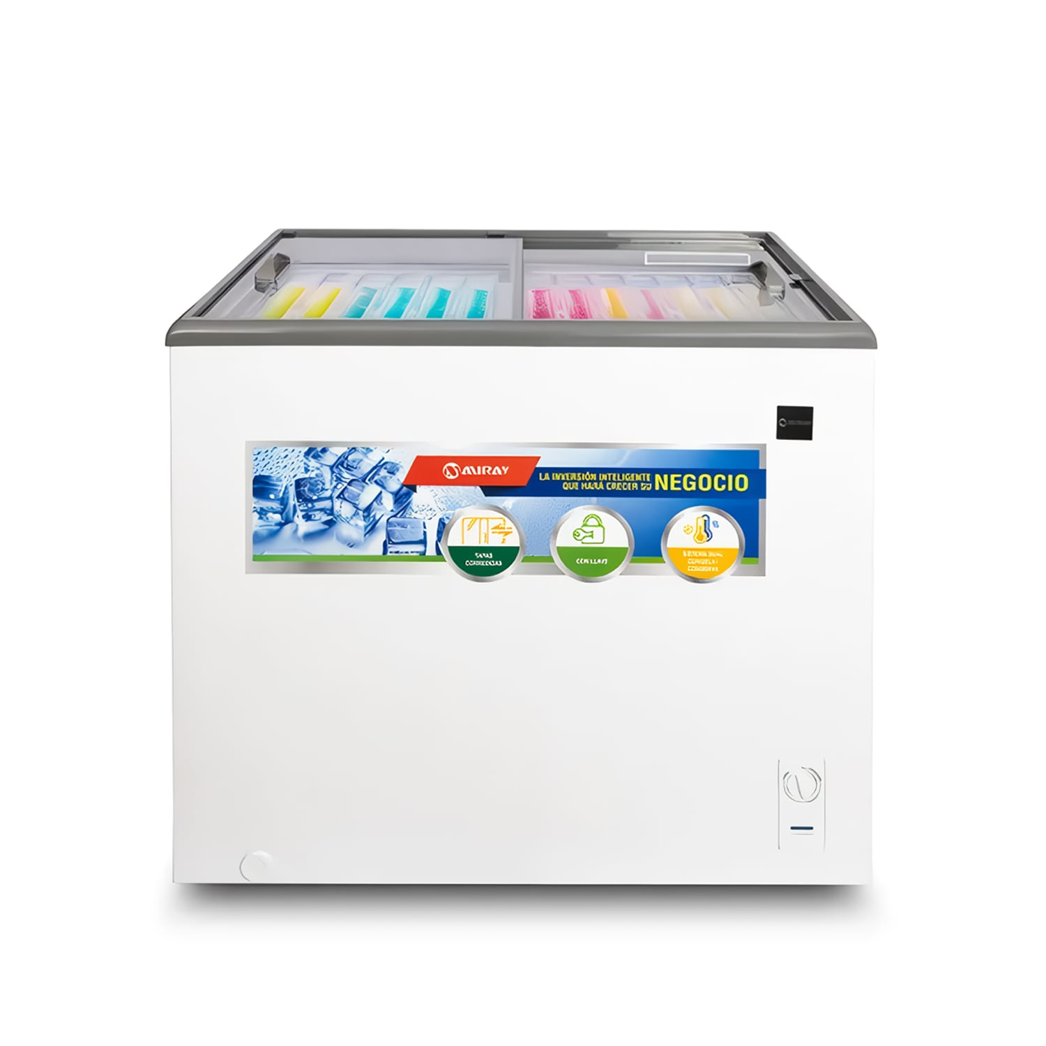 CONGELADORA EXHIBIDORA HORIZONTAL MIRAY CEMH-165M 167L - 4