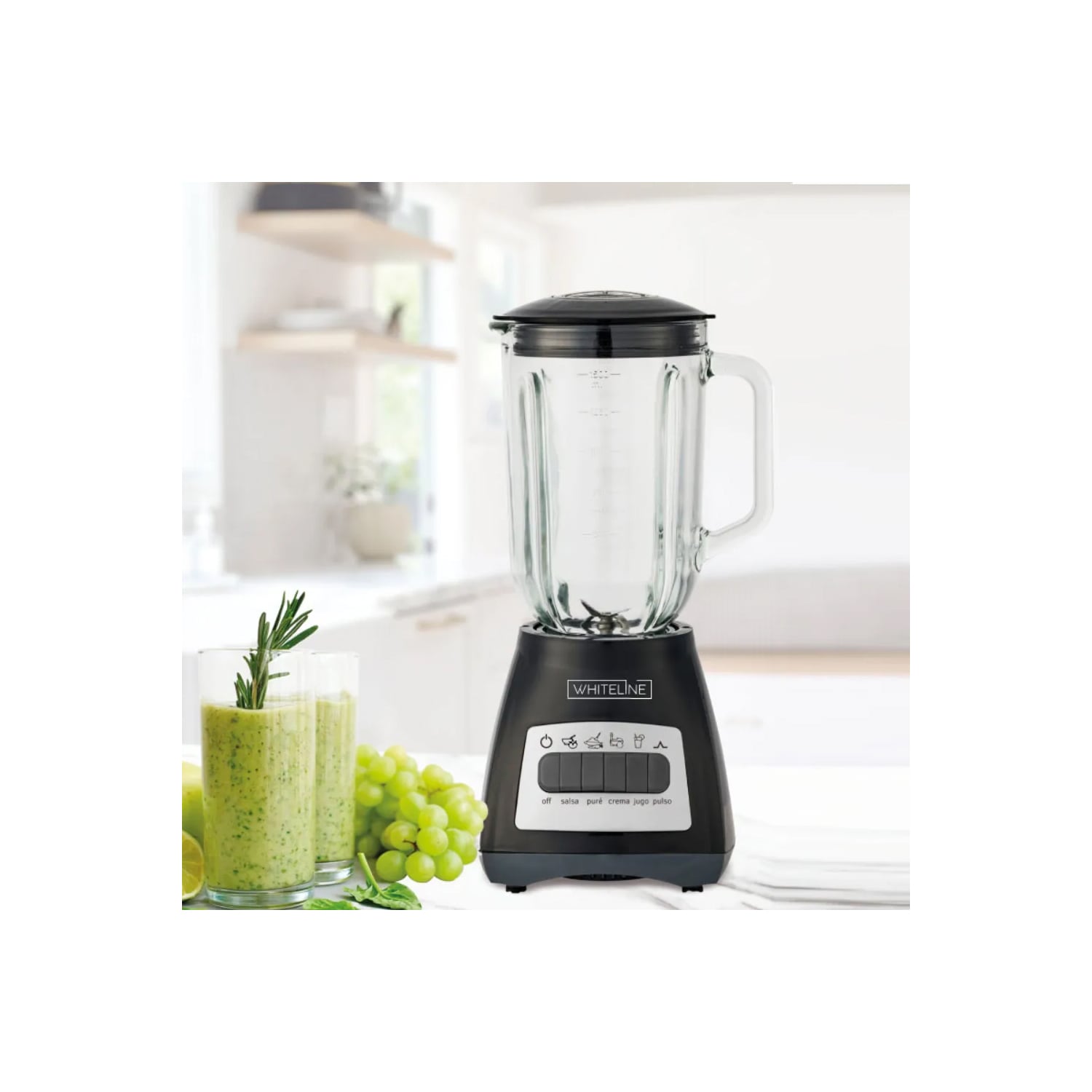 LICUADORA WHITELINE VASO DE VIDRIO 1.5 LITROS - 5