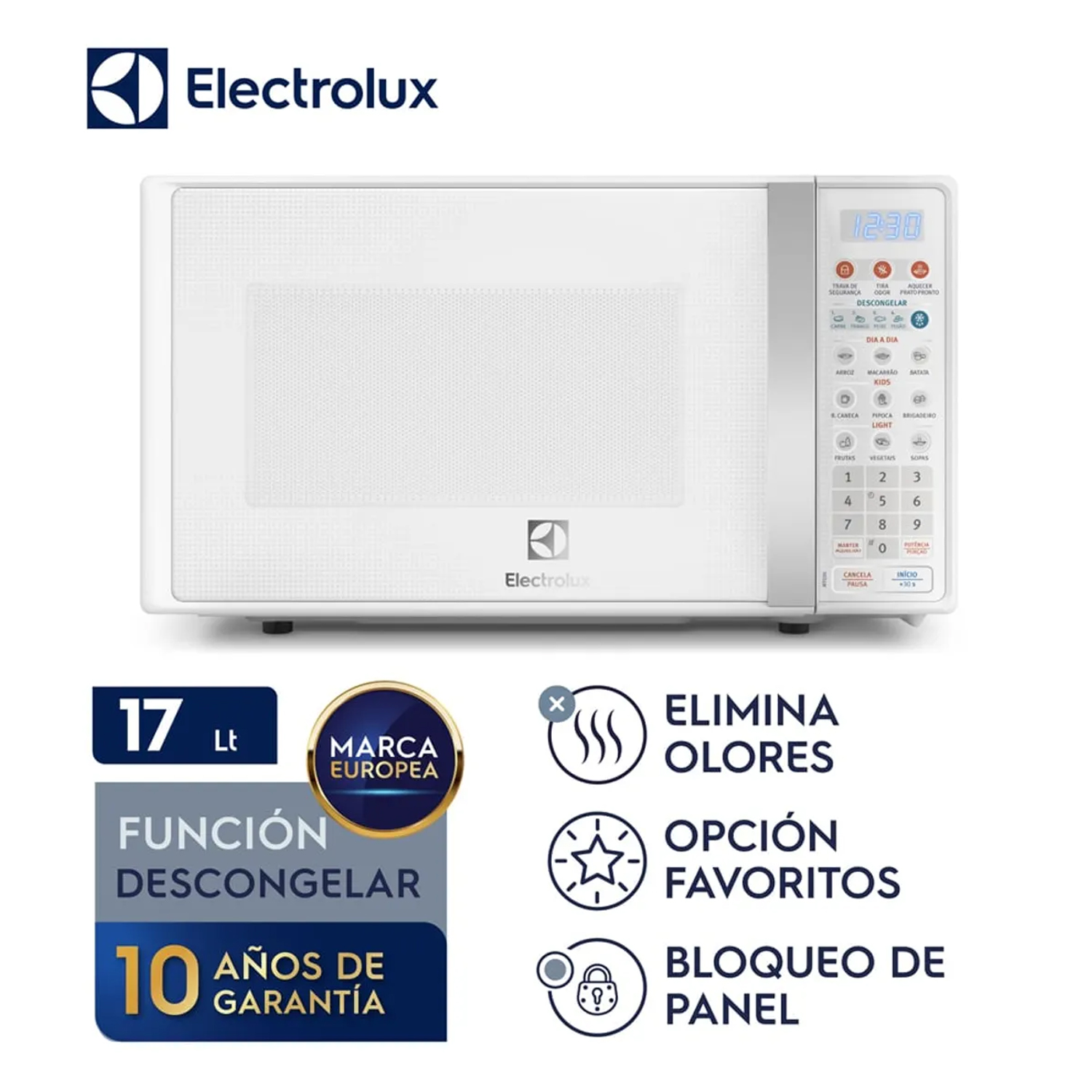 HORNO MICROONDAS 17L BLANCO ELECTROLUX EMDO17S2GSRUW - 1