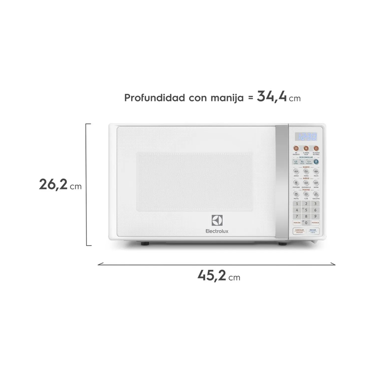 HORNO MICROONDAS 17L BLANCO ELECTROLUX EMDO17S2GSRUW - 3