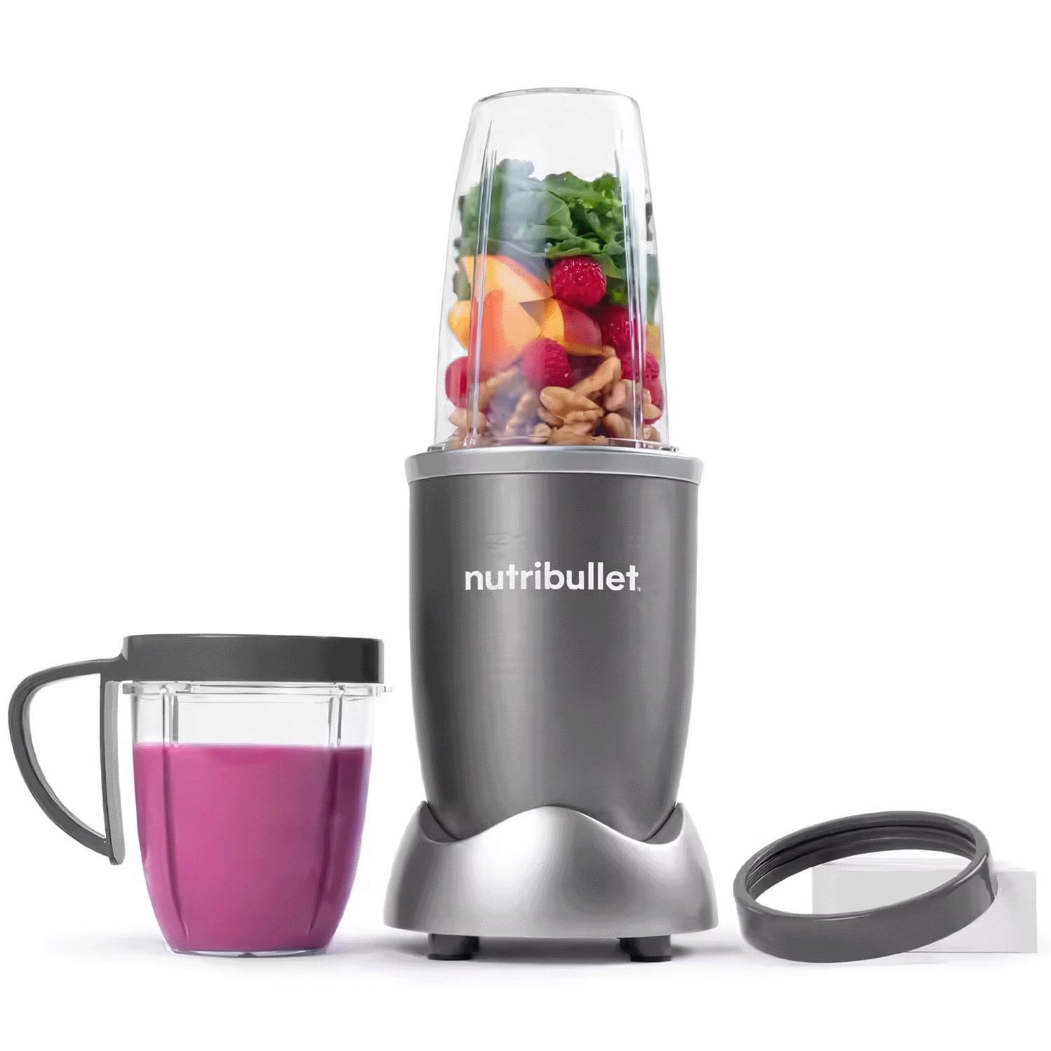 LICUADORA PORTÁTIL NUTRIBULLET 600 PARA SMOOTHIES Y BATIDOS 700ML GRIS - 3