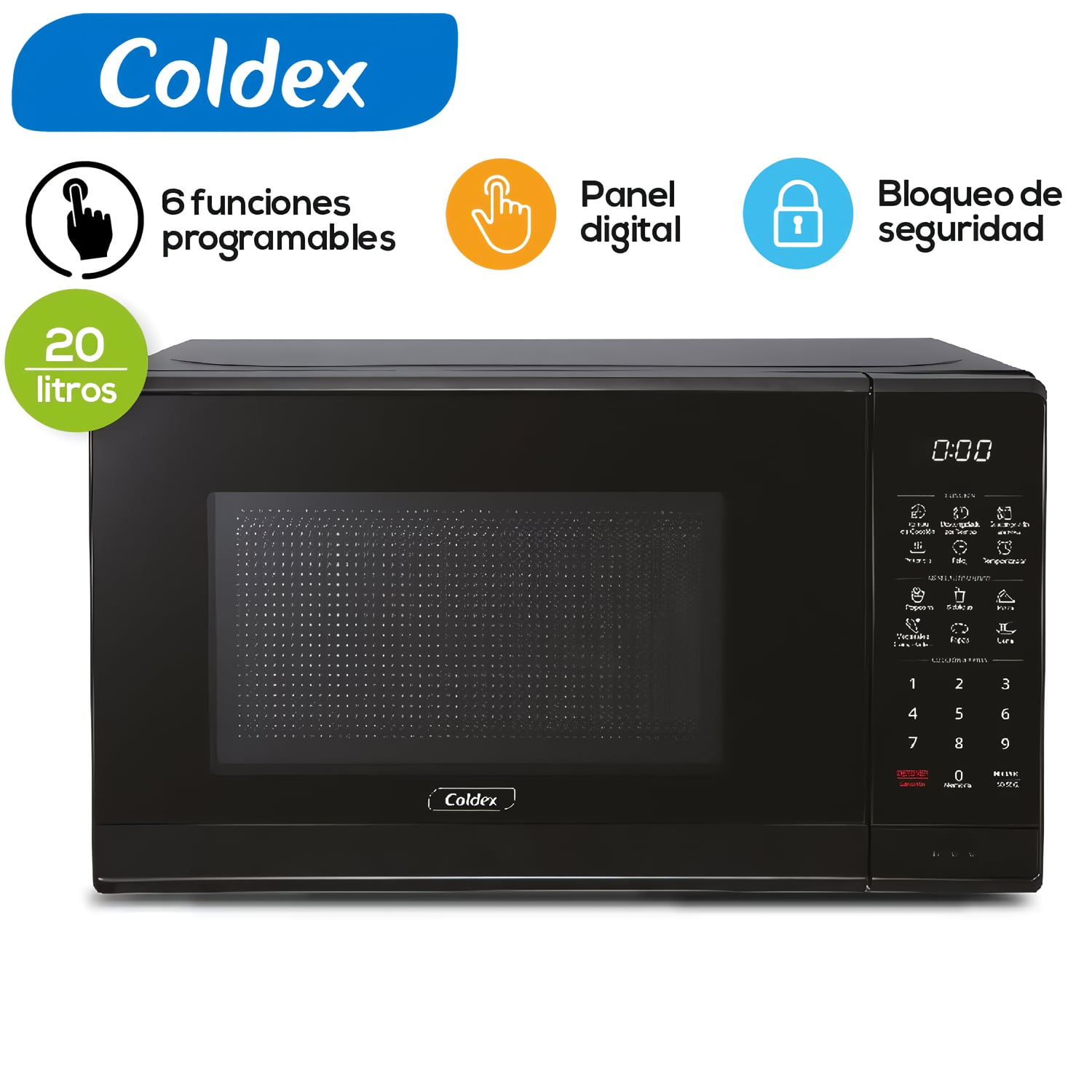 MICROONDAS 20 LITROS NEGRO MWO20LN-M - 1