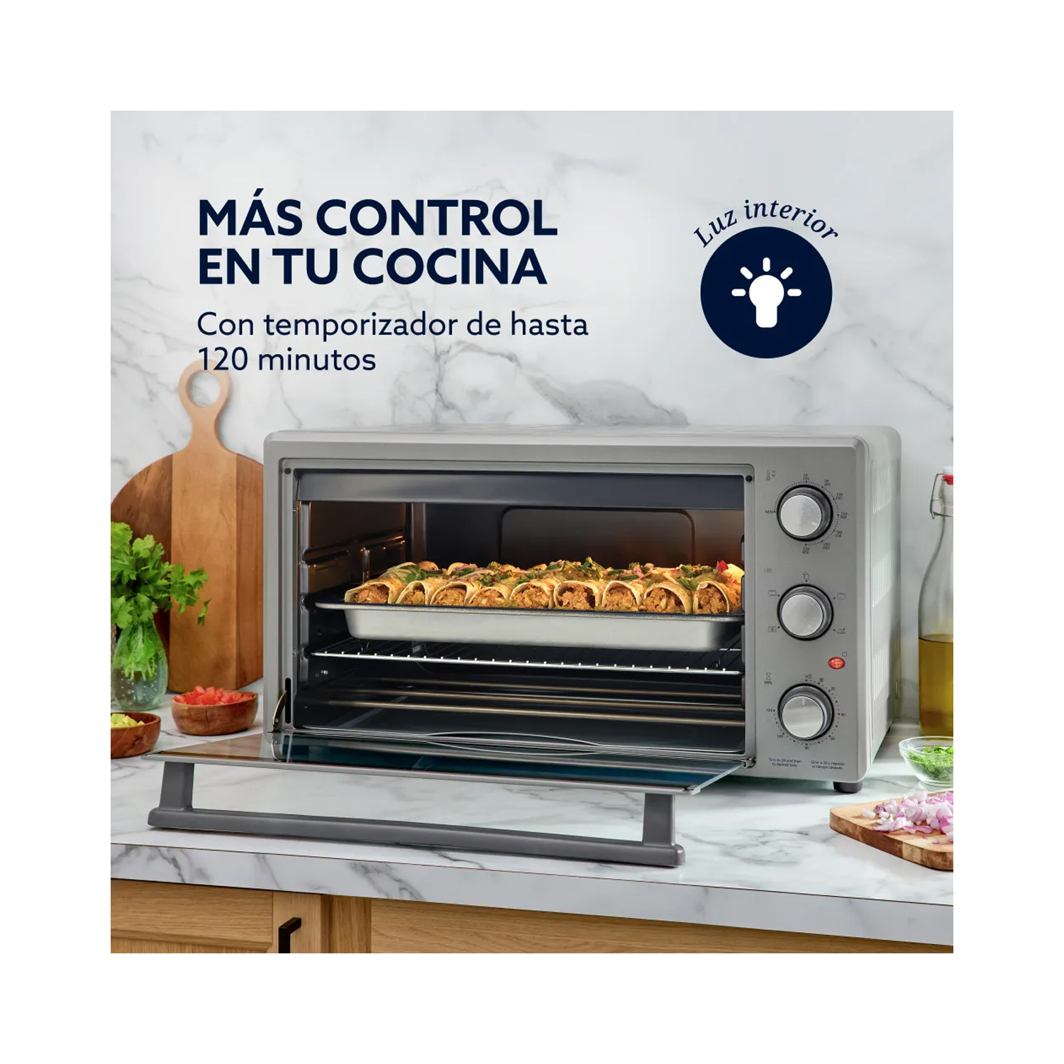 HORNO XL CON ROTISSERIE DE 60 L OSTER GRIS TSSTTV60MNS - 4