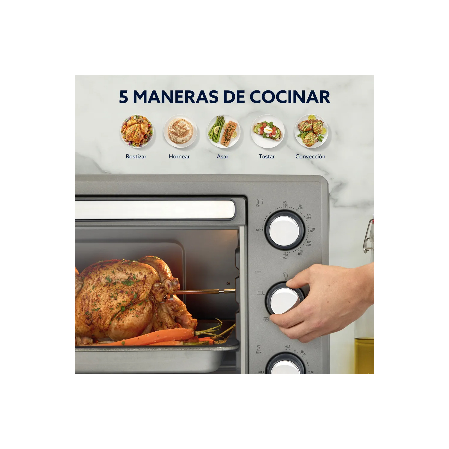 HORNO XL CON ROTISSERIE DE 60 L OSTER GRIS TSSTTV60MNS - 6