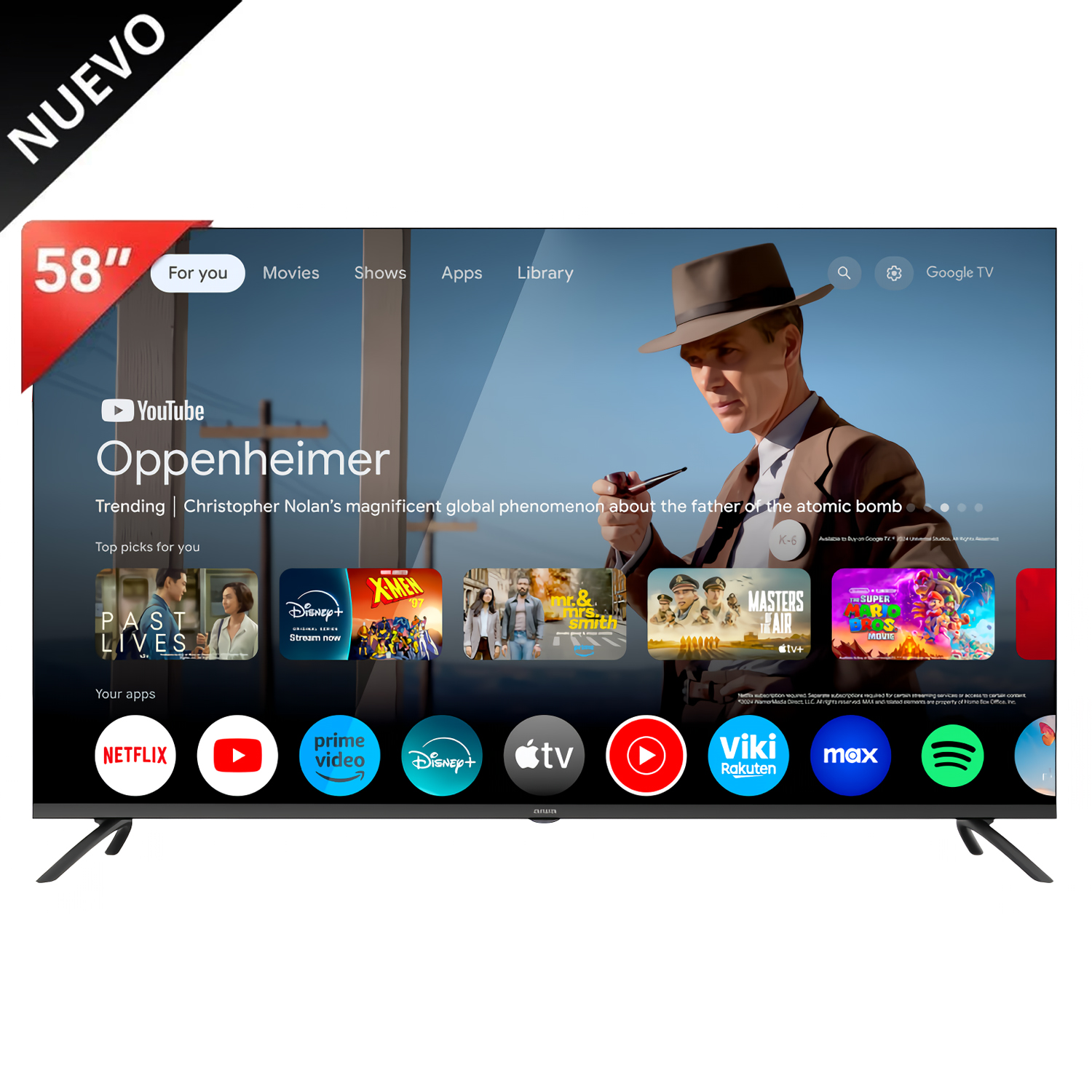 TELEVISOR AIWA SMART TV 58 4K QLED GOOGLE TV AW58B2Q - 1