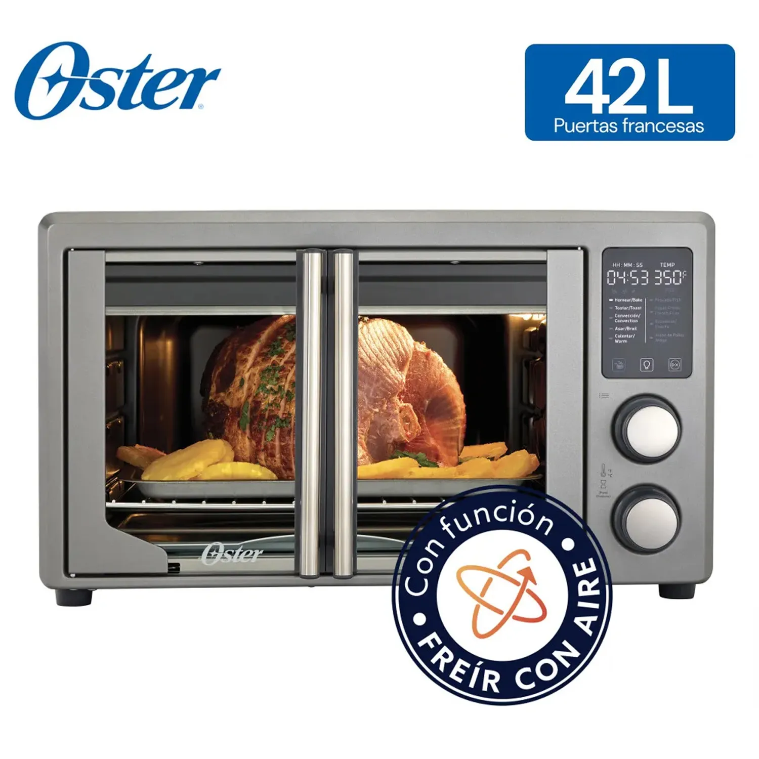HORNO CON FREIDORA DE AIRE DIGITAL DE 42 LITROS, PUERTAS FRANCESAS TSSTTV42FDDAFNS - 1