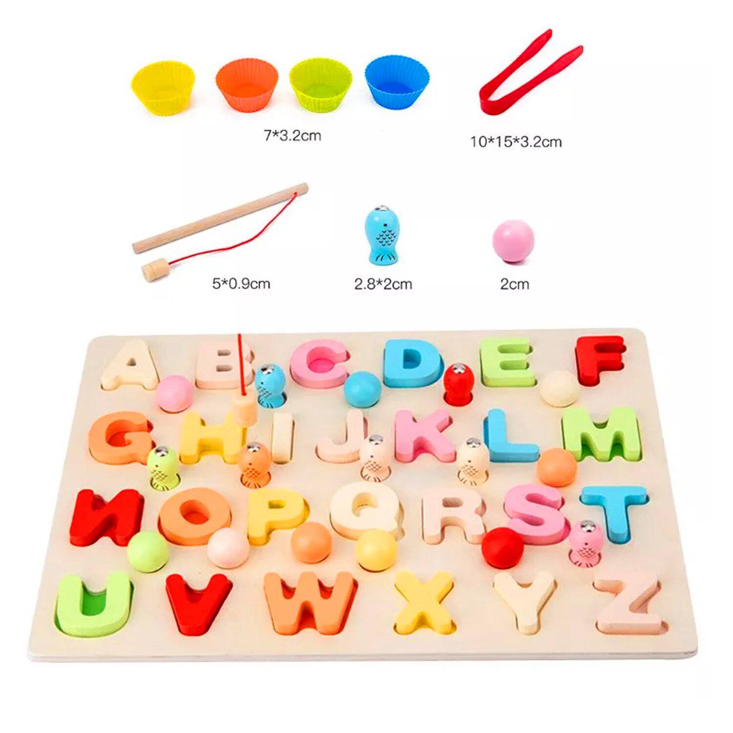 JUEGO DIDÁTICO PESCA DIGITAL MULTIFUNCIONAL LETRAS O NUMEROS - 1