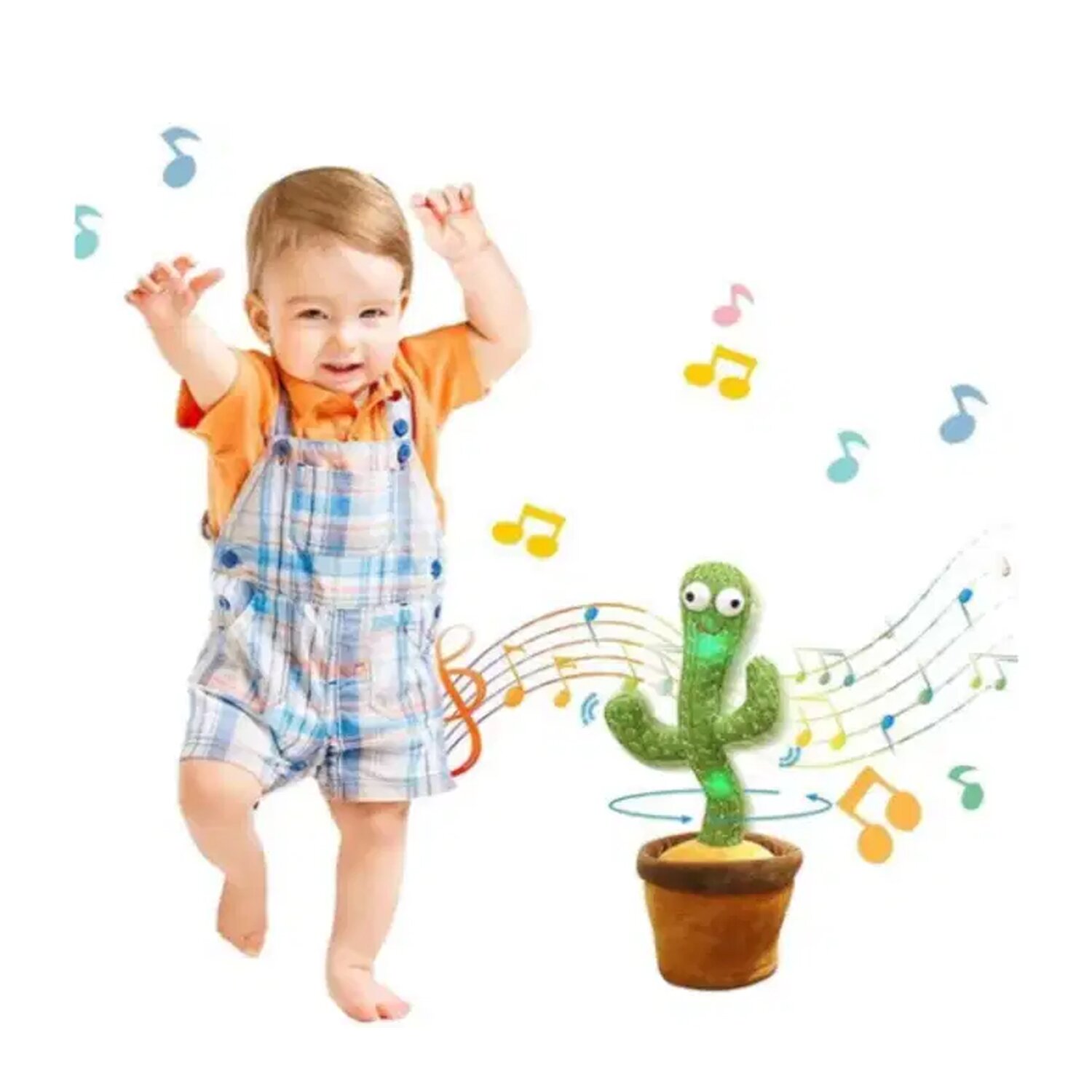 JUGUETE CACTUS BAILARÍN MUSICAL IMITA CON ROPA - 2