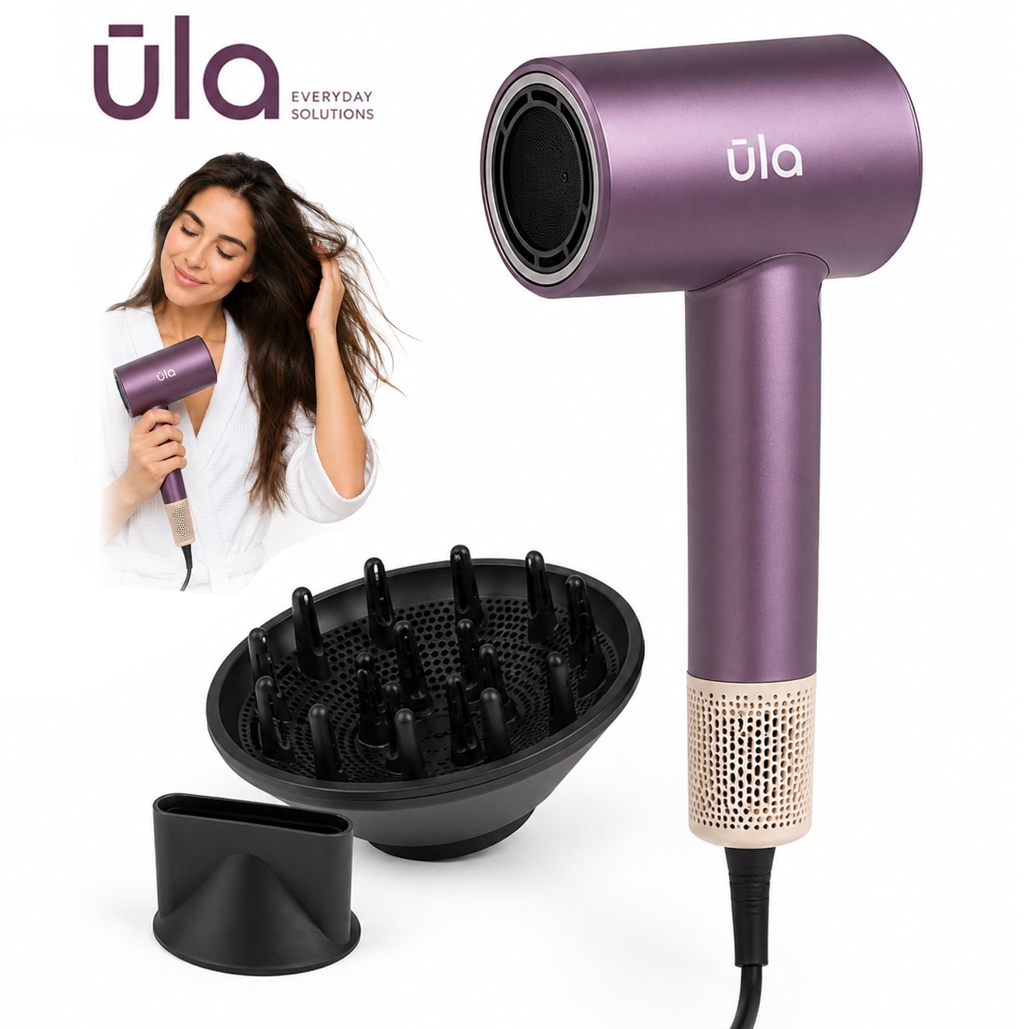 SECADOR DE PELO ALTA POTENCIA JET ULA CON IONIZADOR 1800W - 1