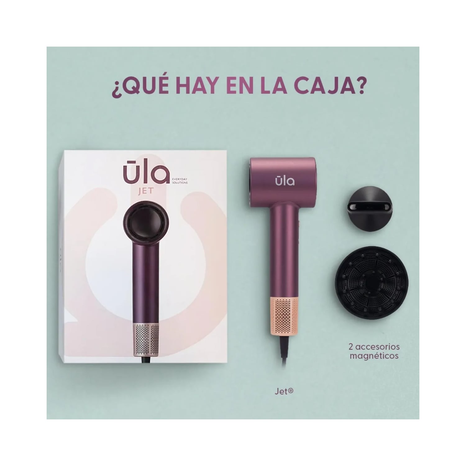 SECADOR DE PELO ALTA POTENCIA JET ULA CON IONIZADOR 1800W - 6