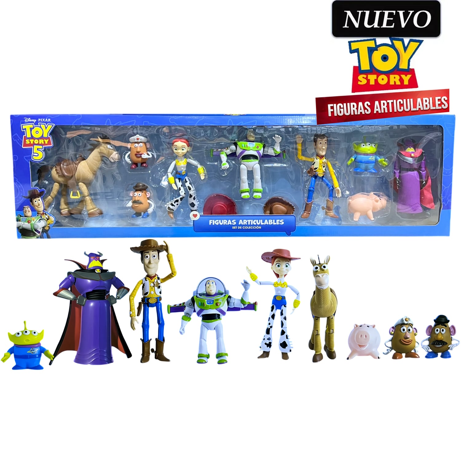 SET DE MUÑECOS DE JEBE TOY STORY ARTICULADOS  ZURG 9 PCS - 1