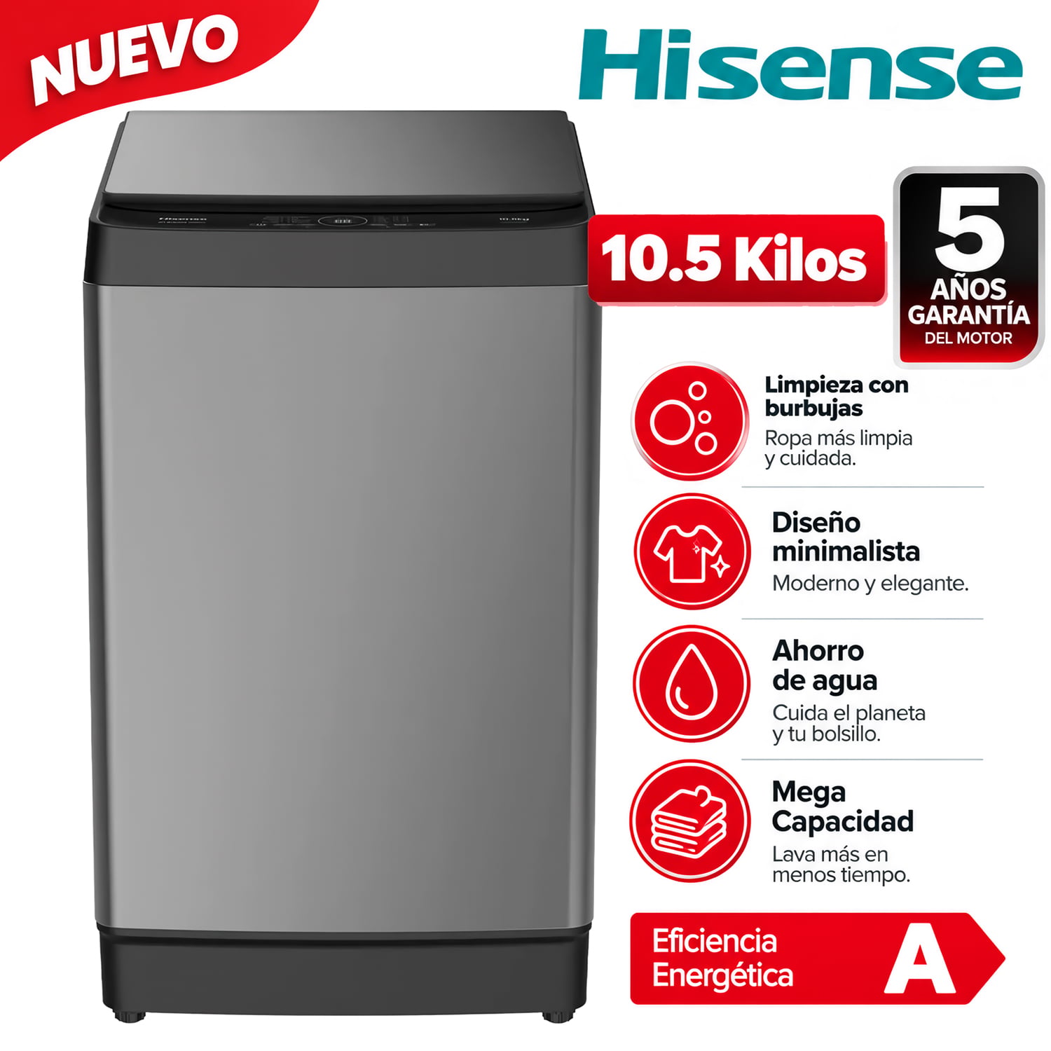 LAVADORA CARGA SUPERIOR 10.5 KG WT3K1131UT - 1