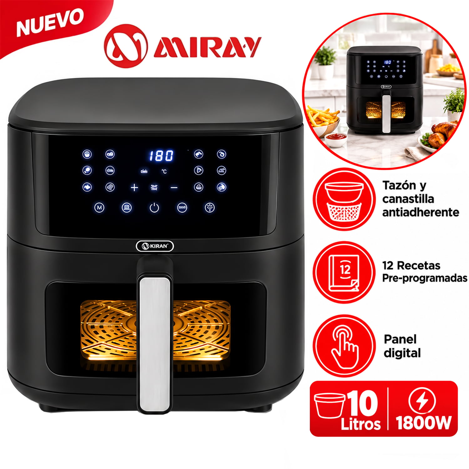 OLLA FREIDORA DIGITAL MIRAY OFM-115 10L - 1