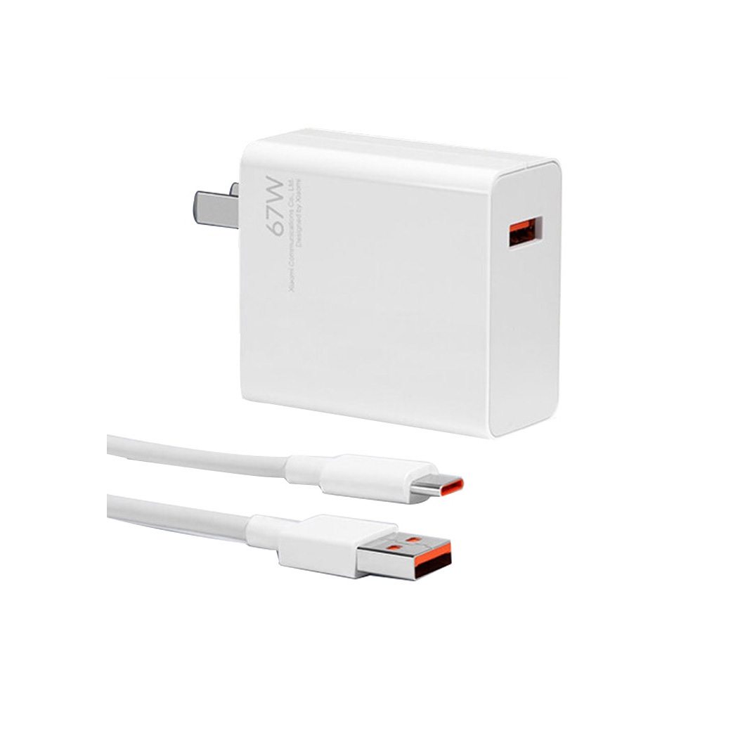 Caricatore Veloce Xiaomi 67W Con Cavo USB-C 1.5m – Ricarica Turbo Per Redmi Note 13, POCO X6, Mi 11 E Più