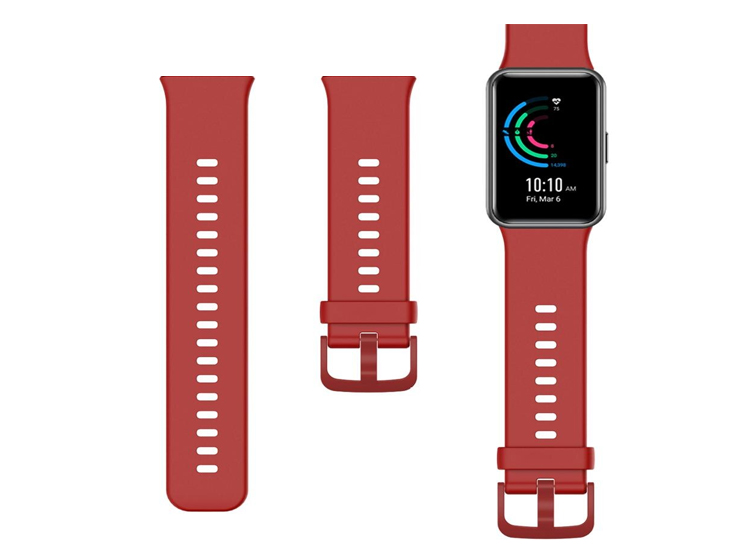 CORREA SILICONA PARA HUAWEI FIT ROJO - 1