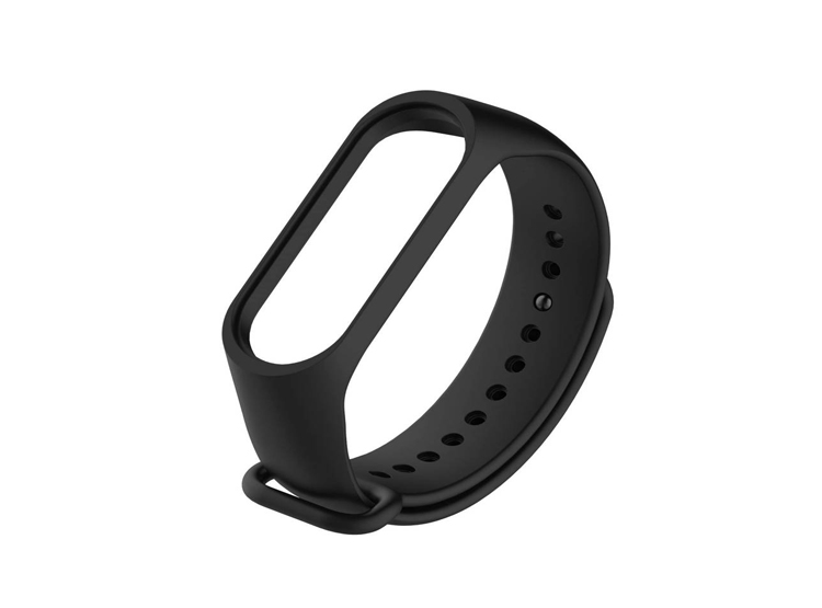 CORREA SILICONA PARA XIAOMI MI BAND 3/4 - NEGRO - 1