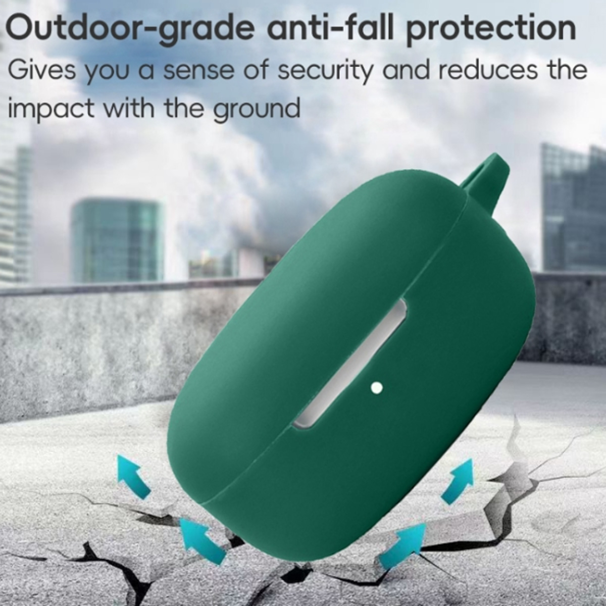 CASE DE SILICONA PARA XIAOMI BUDS 6 PLAY - VERDE MILITAR - 2
