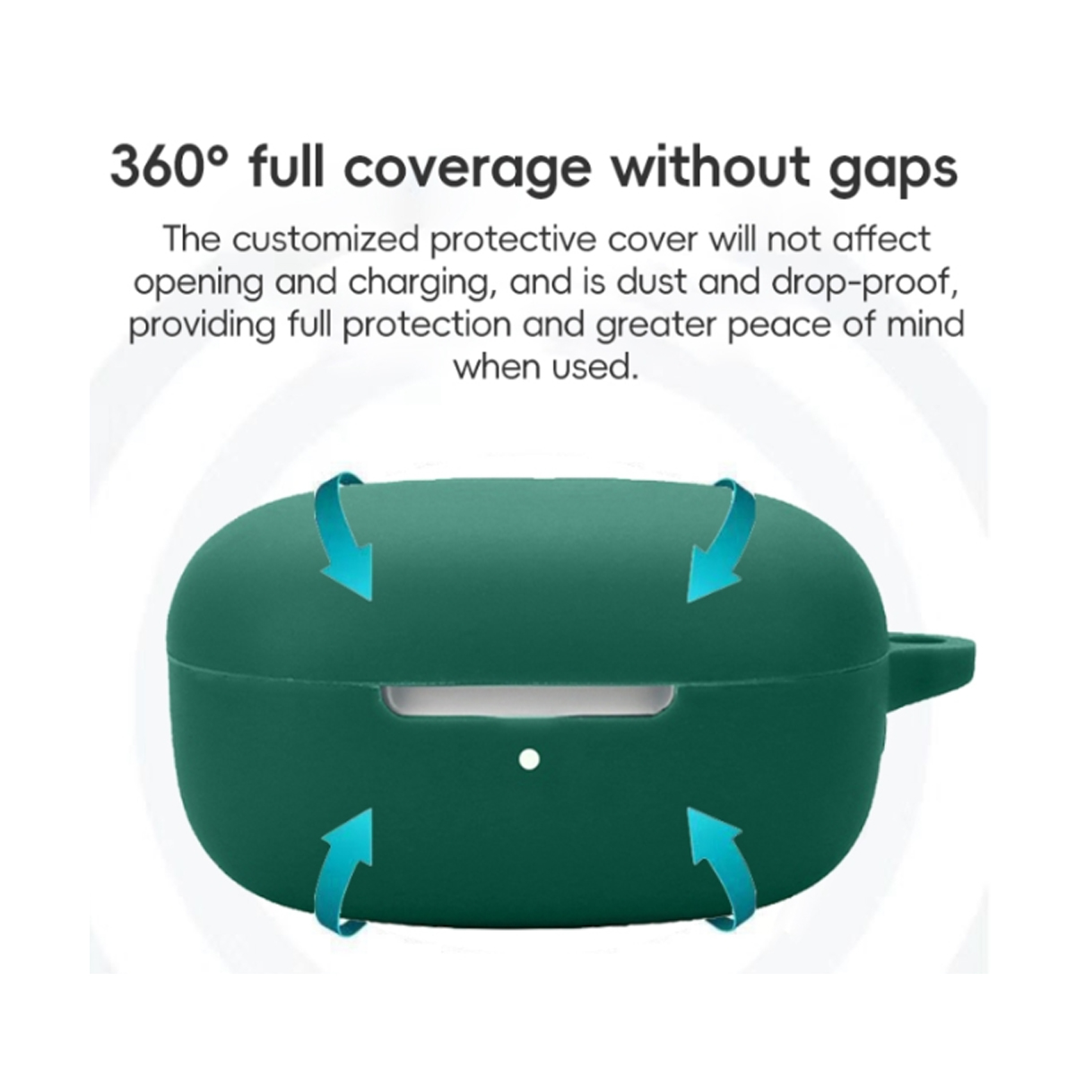 CASE DE SILICONA PARA XIAOMI BUDS 6 PLAY - VERDE MILITAR - 3