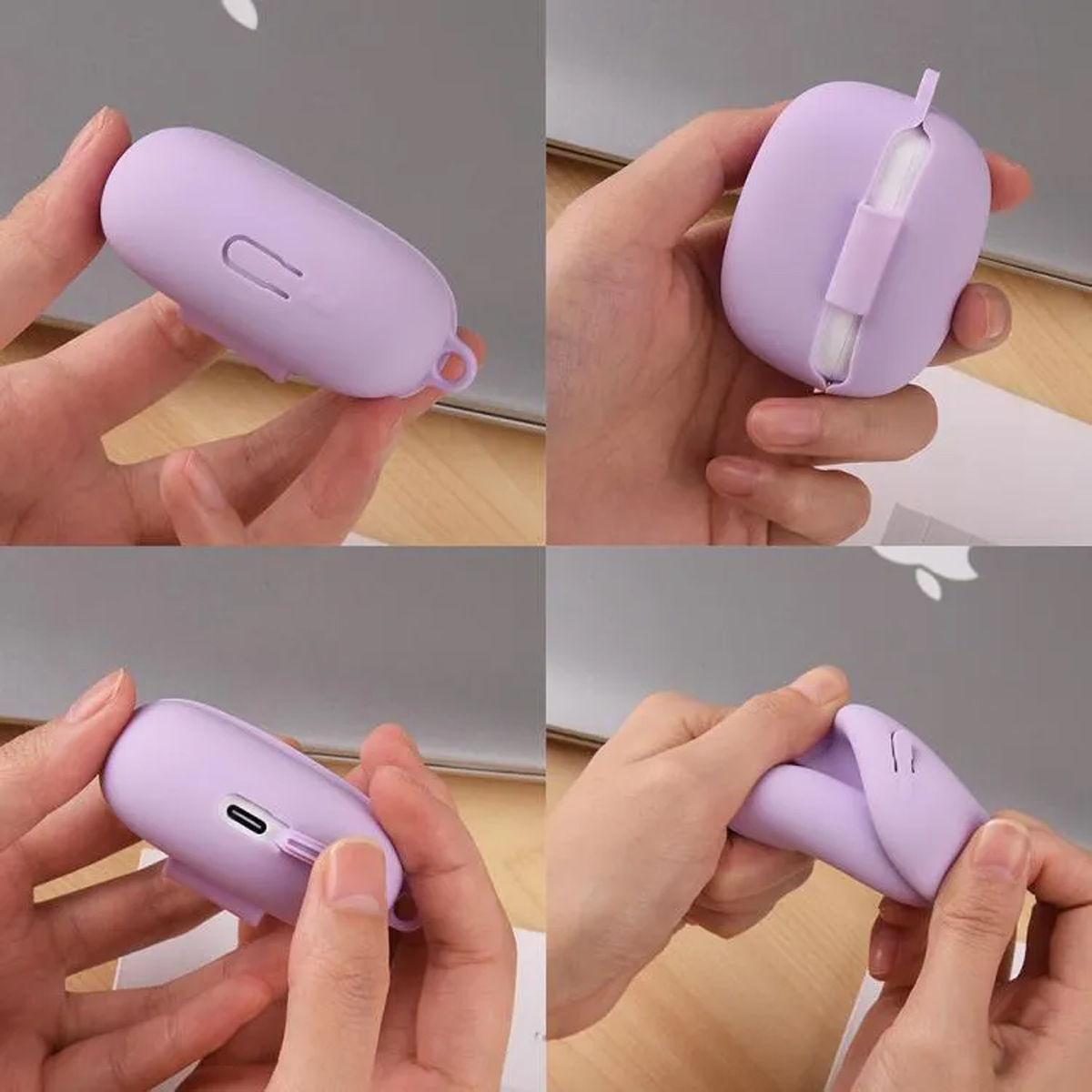 CASE DE SILICONA PARA XIAOMI BUDS 6 PRO - LILA - 2