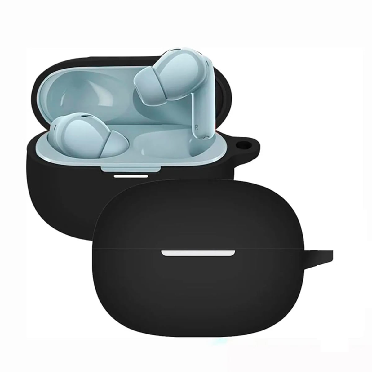 CASE DE SILICONA PARA XIAOMI BUDS 6 PRO - NEGRO - 2
