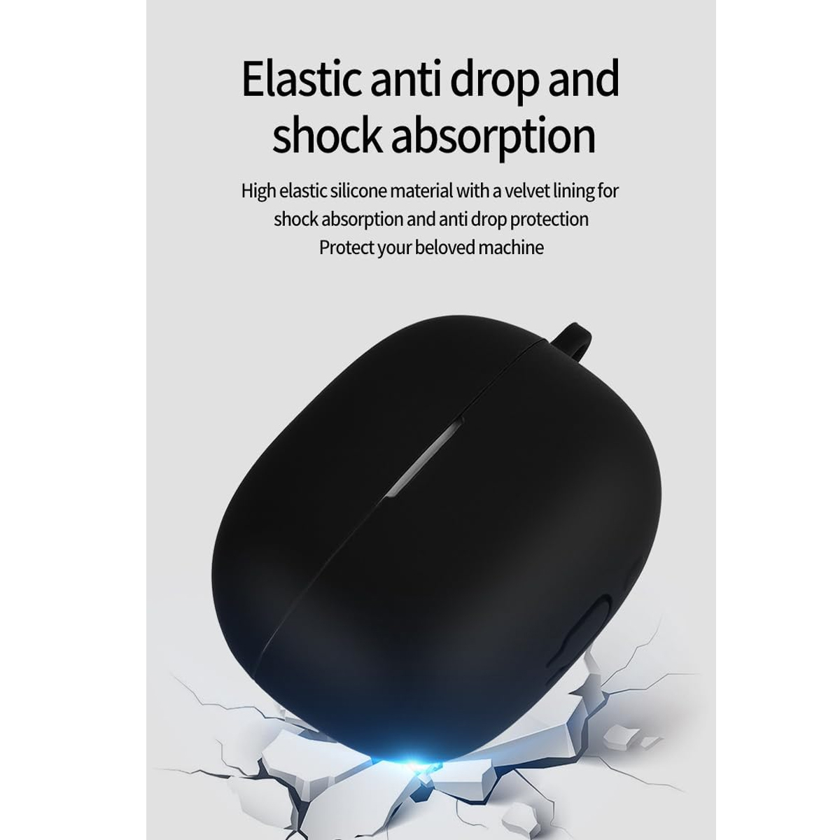 CASE DE SILICONA PARA XIAOMI BUDS 6 PRO - NEGRO - 3