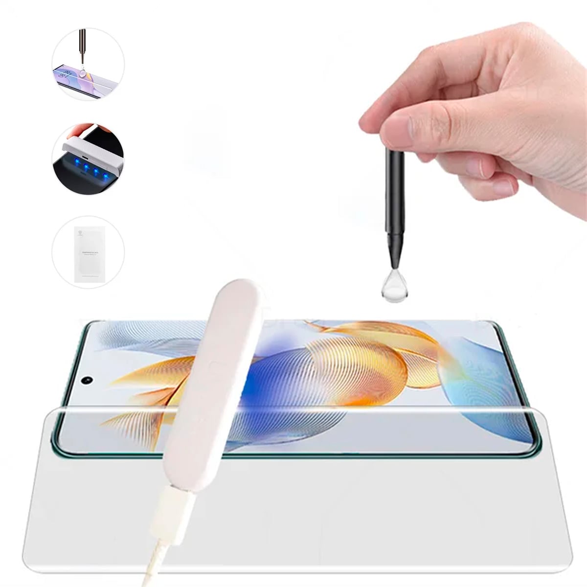 MICA PROTECTOR DE PANTALLA DE VIDRIO UV PARA XIAOMI REDMI NOTE 14 PRO+ PLUS - 4