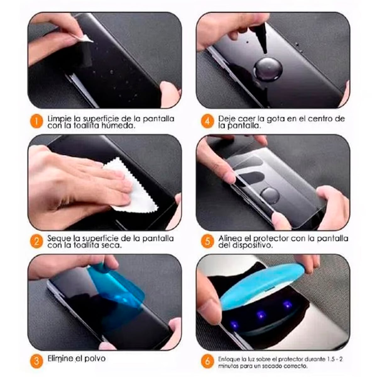 MICA PROTECTOR DE PANTALLA DE VIDRIO UV PARA XIAOMI REDMI NOTE 14 PRO+ PLUS - 5