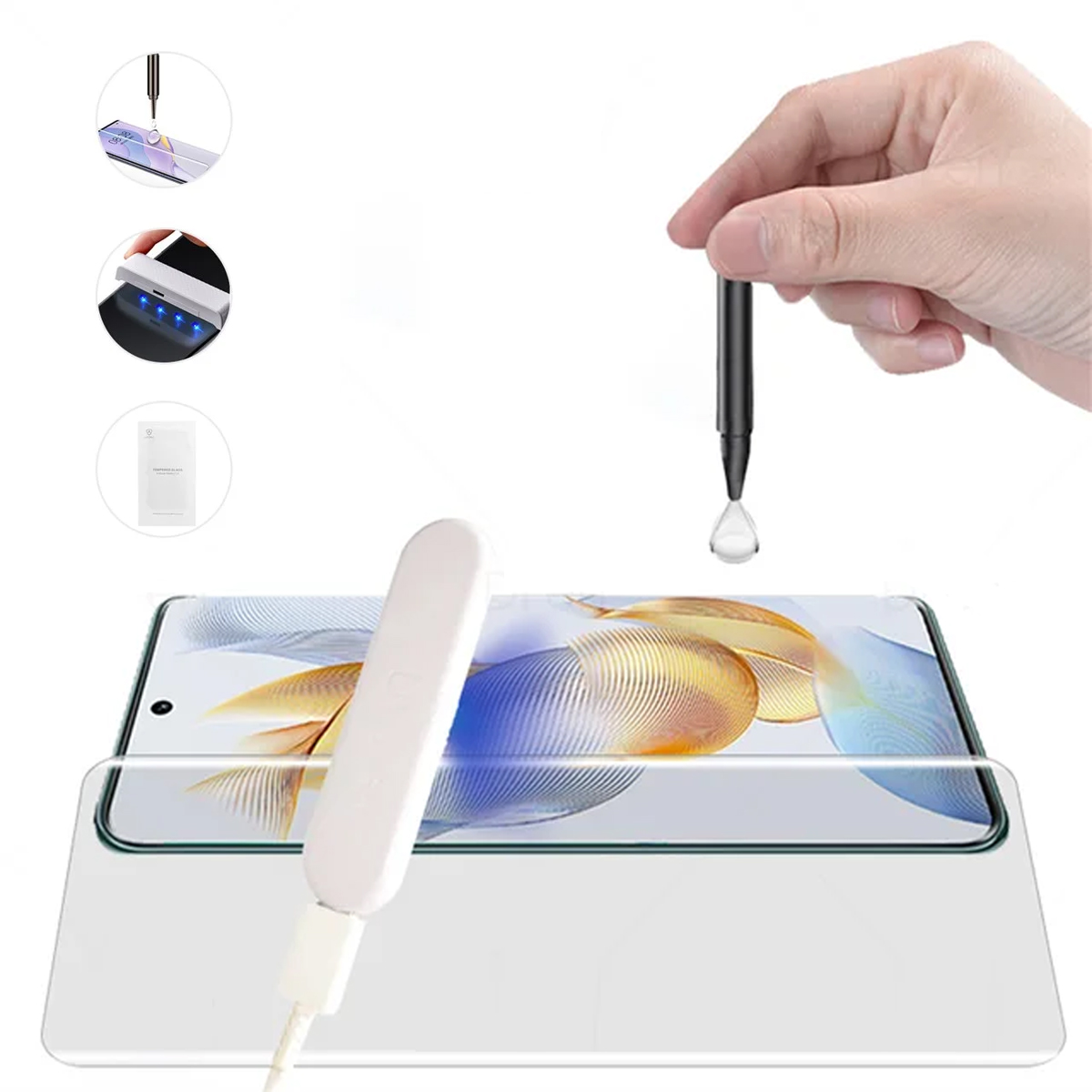 MICA PROTECTOR DE PANTALLA DE VIDRIO UV PARA HONOR 70 - 4
