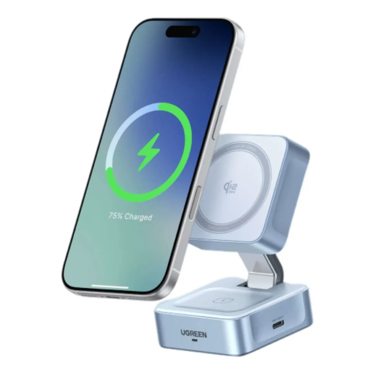 CARGADOR MAGNETICO UGREEN W752 MAGFLOW 25W USB-C QI2 MAGSAFE - 3