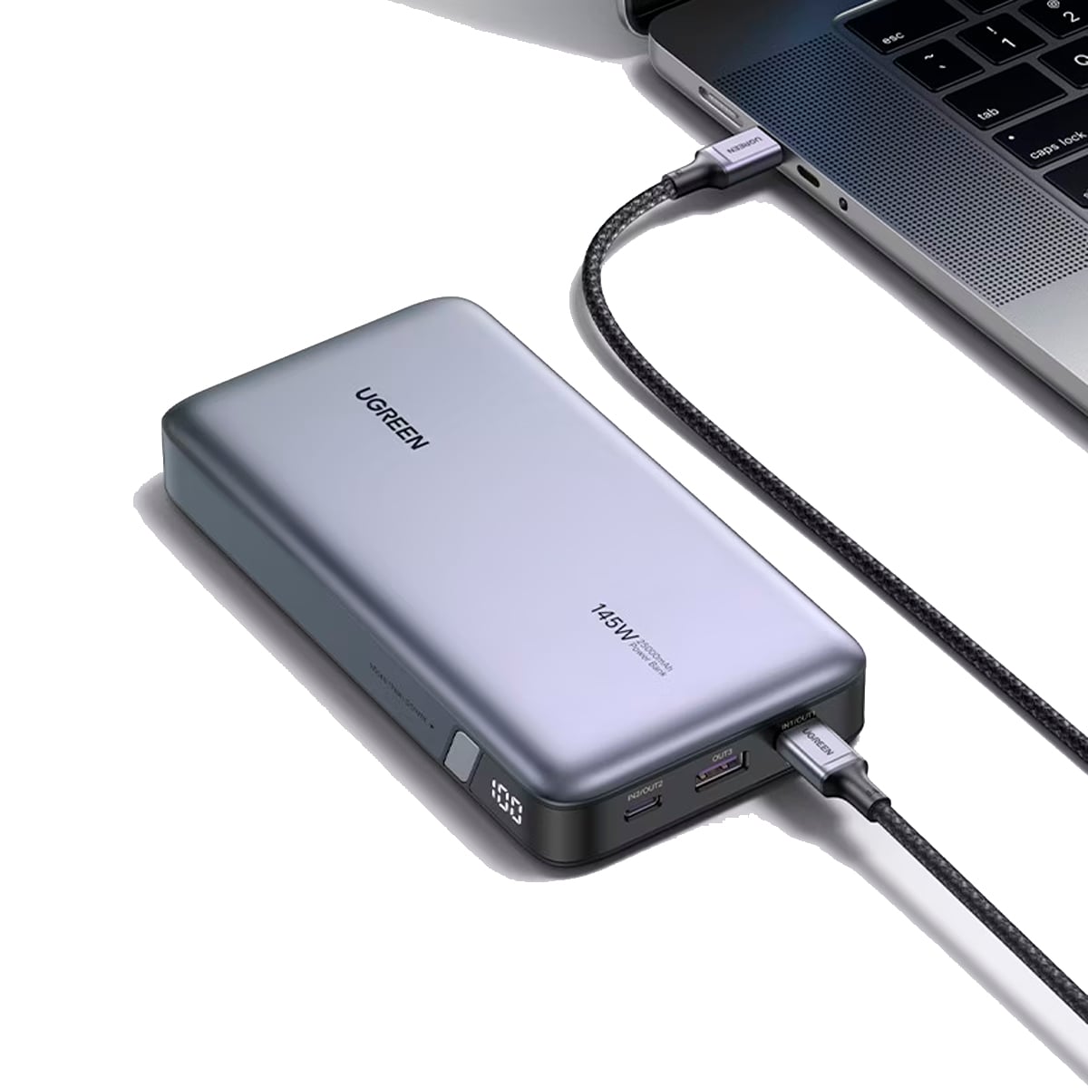 POWER BANK BATERÍA EXTERNA UGREEN PB205 25000 MAH DE 145W GRIS - 7