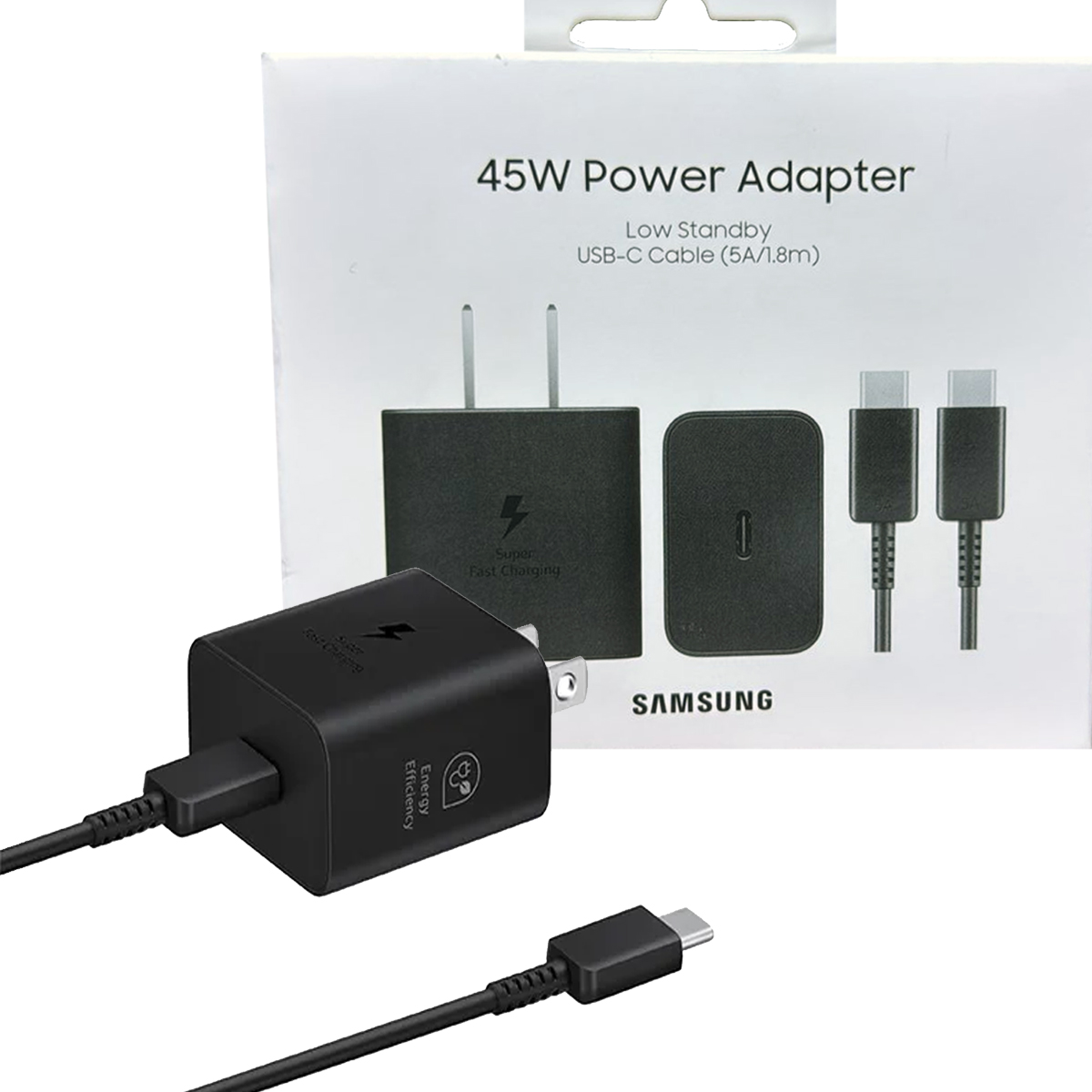 CARGADOR SAMSUNG 45W PARA S26, S26 PLUS, S26 ULTRA CON CABLE 1.8M NEGRO - 4