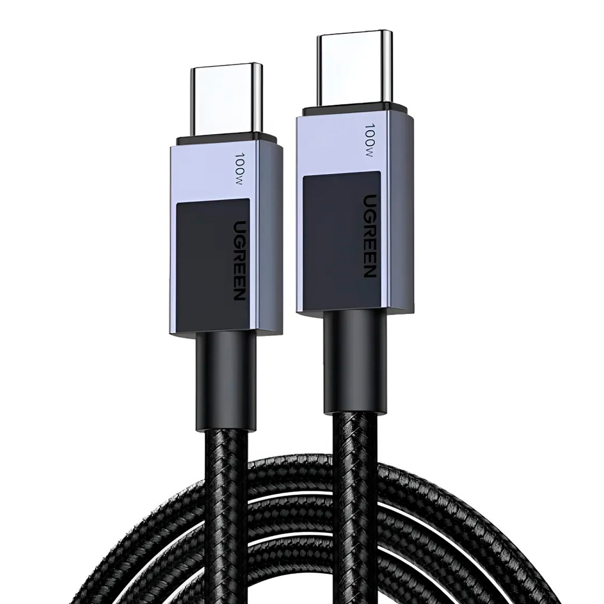 CABLE USB-C A USB-C UGREEN L512 CARGA RÁPIDA 100W TRENZADO 2M - 1