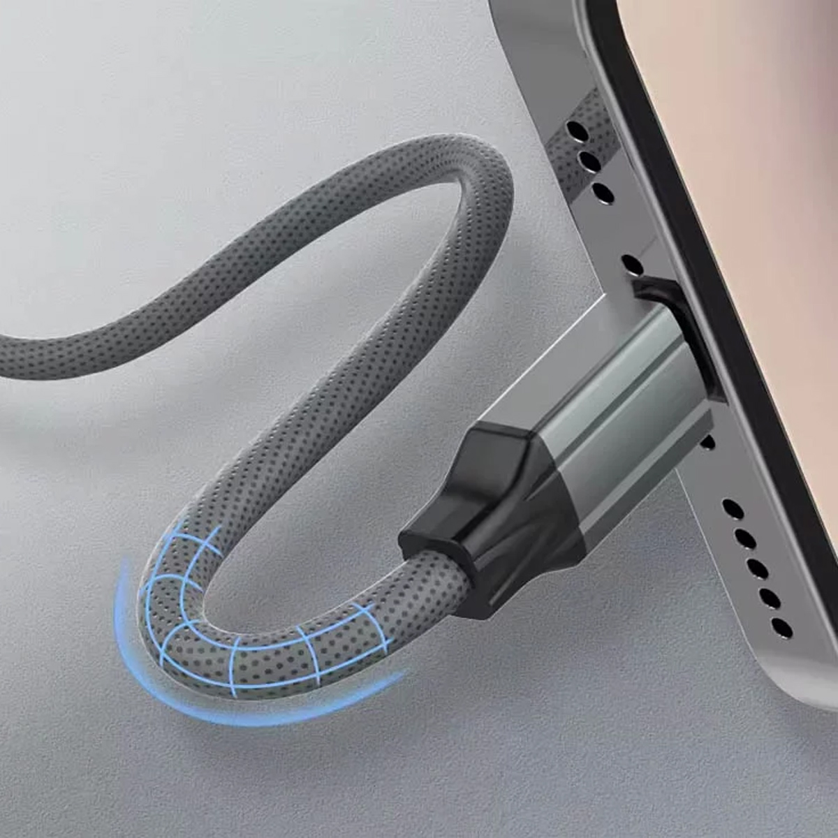 CABLE LDNIO 30W TIPO-C A LIGHTING 2M NYLON LC442I - GRIS - 4