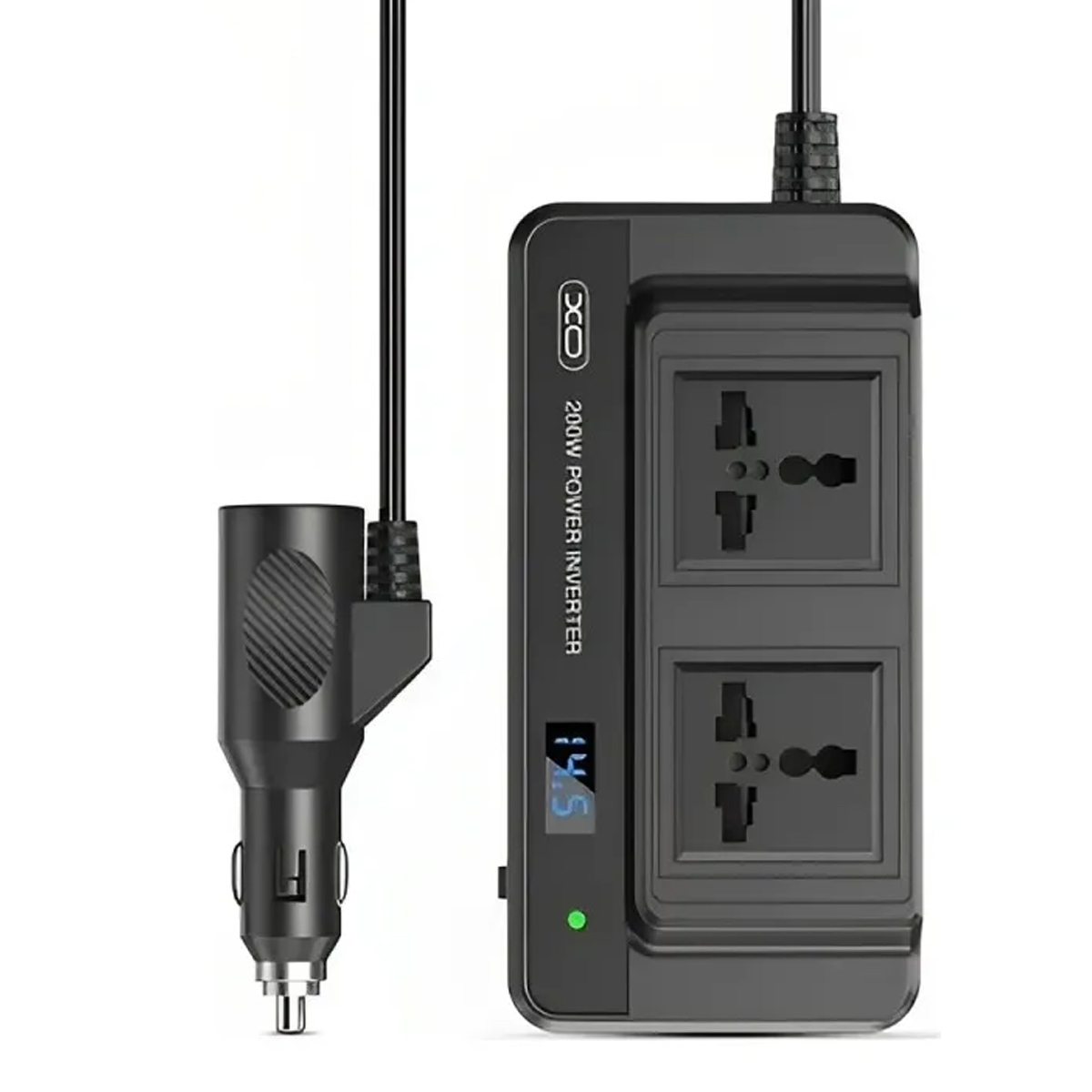 CARGADOR INVERSOR CORRIENTE AUTO 12V A 220V 200W SALIDA C Y USB - 1