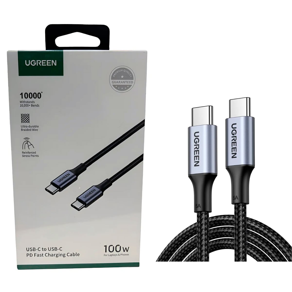 UGREEN CABLE USB-C A USB-C CARGA RÁPIDA 100W 1M US316 - 3