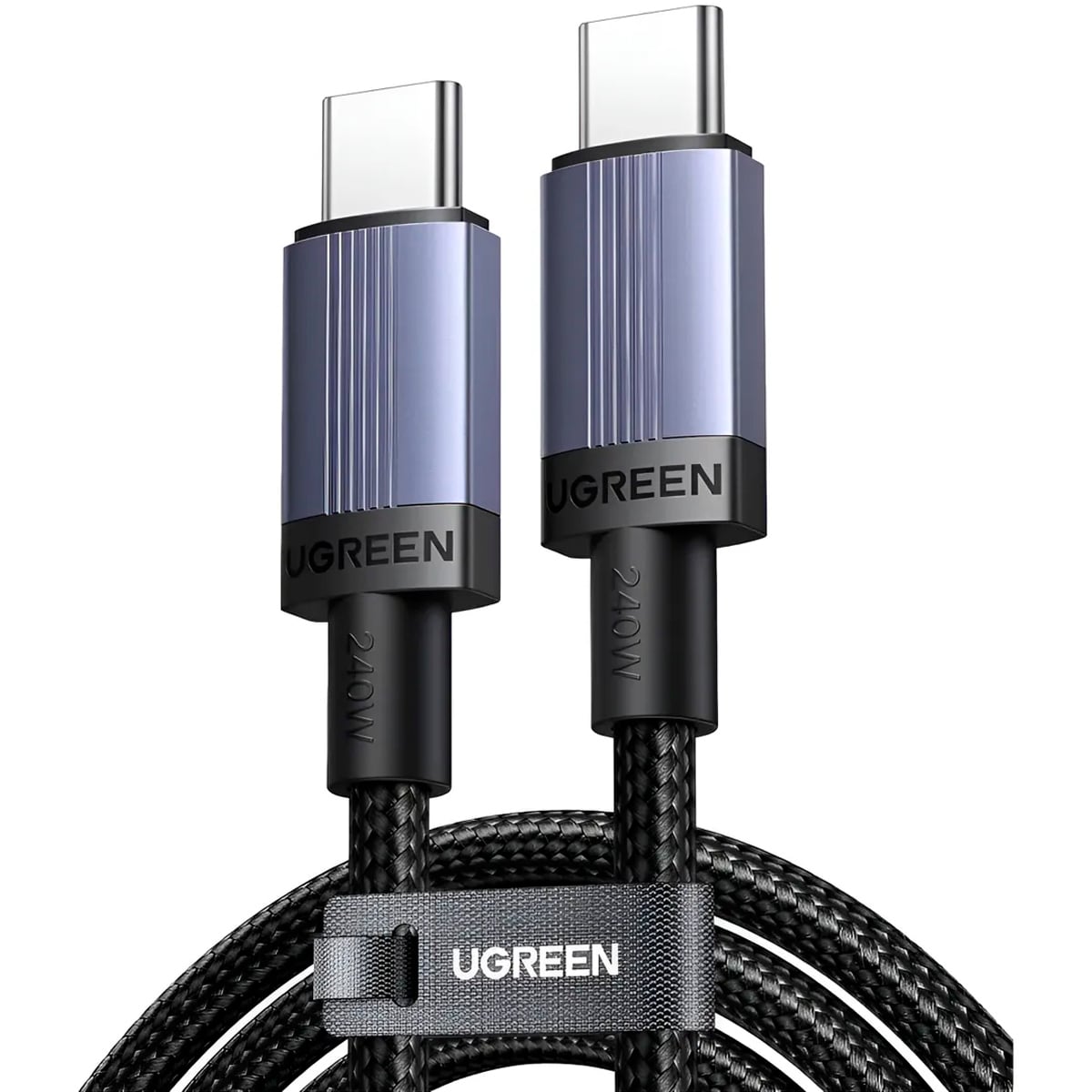 CABLE UGREEN L532 TIPO CA C PD 240W CARGA RAPIDA 1M NEGRO - 4