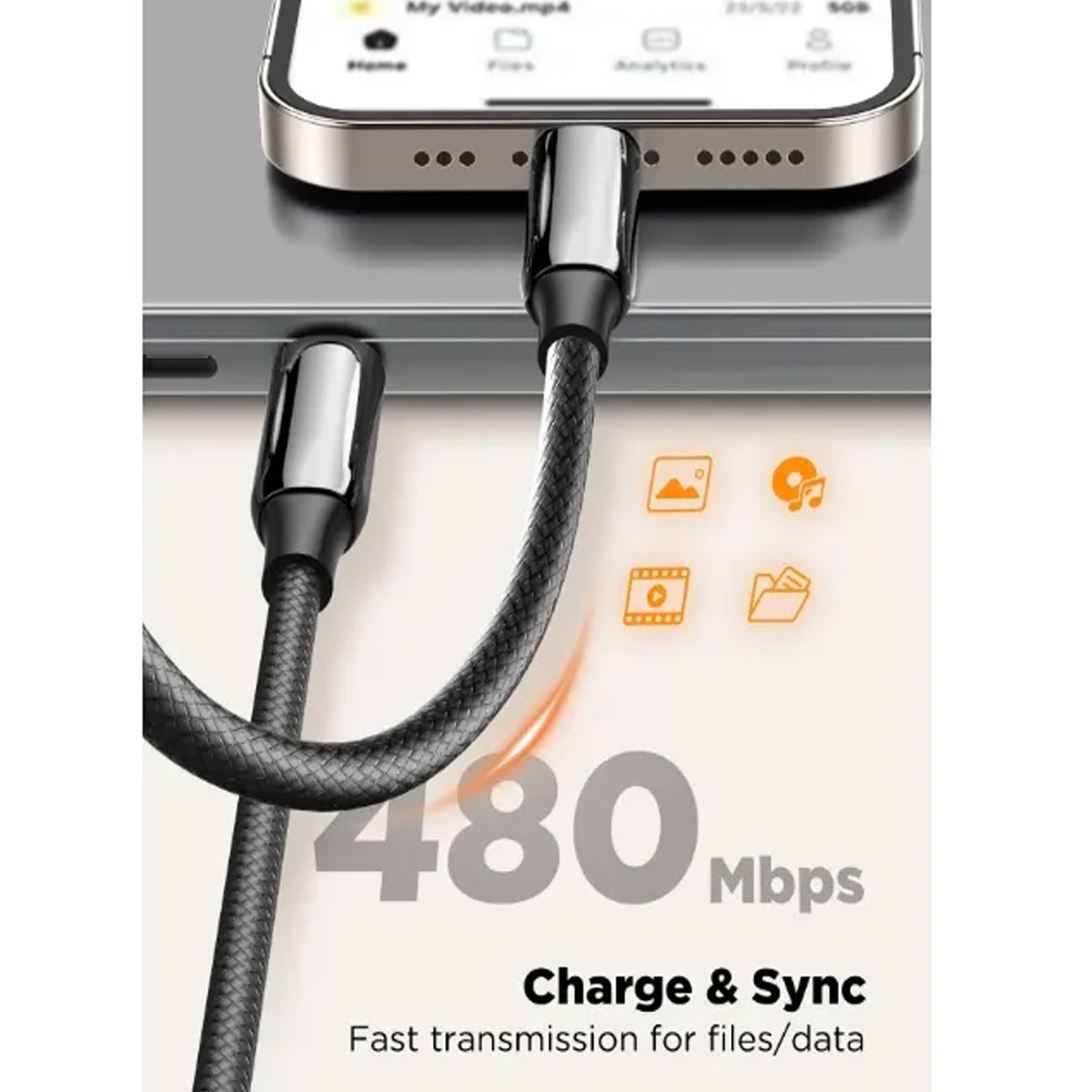 CABLE LDNIO 240W 1M LC921C CARGA RÁPIDA PARA TABLETS, LAPTOS ETC - 4